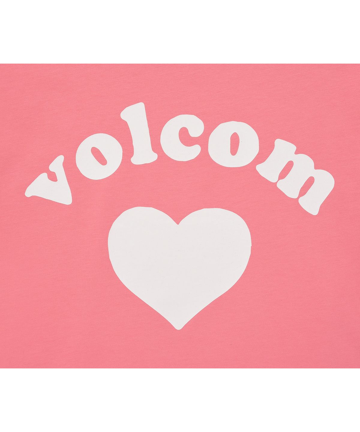 볼컴(VOLCOM) 하트 크롭 반팔 티셔츠(라이트 핑크)