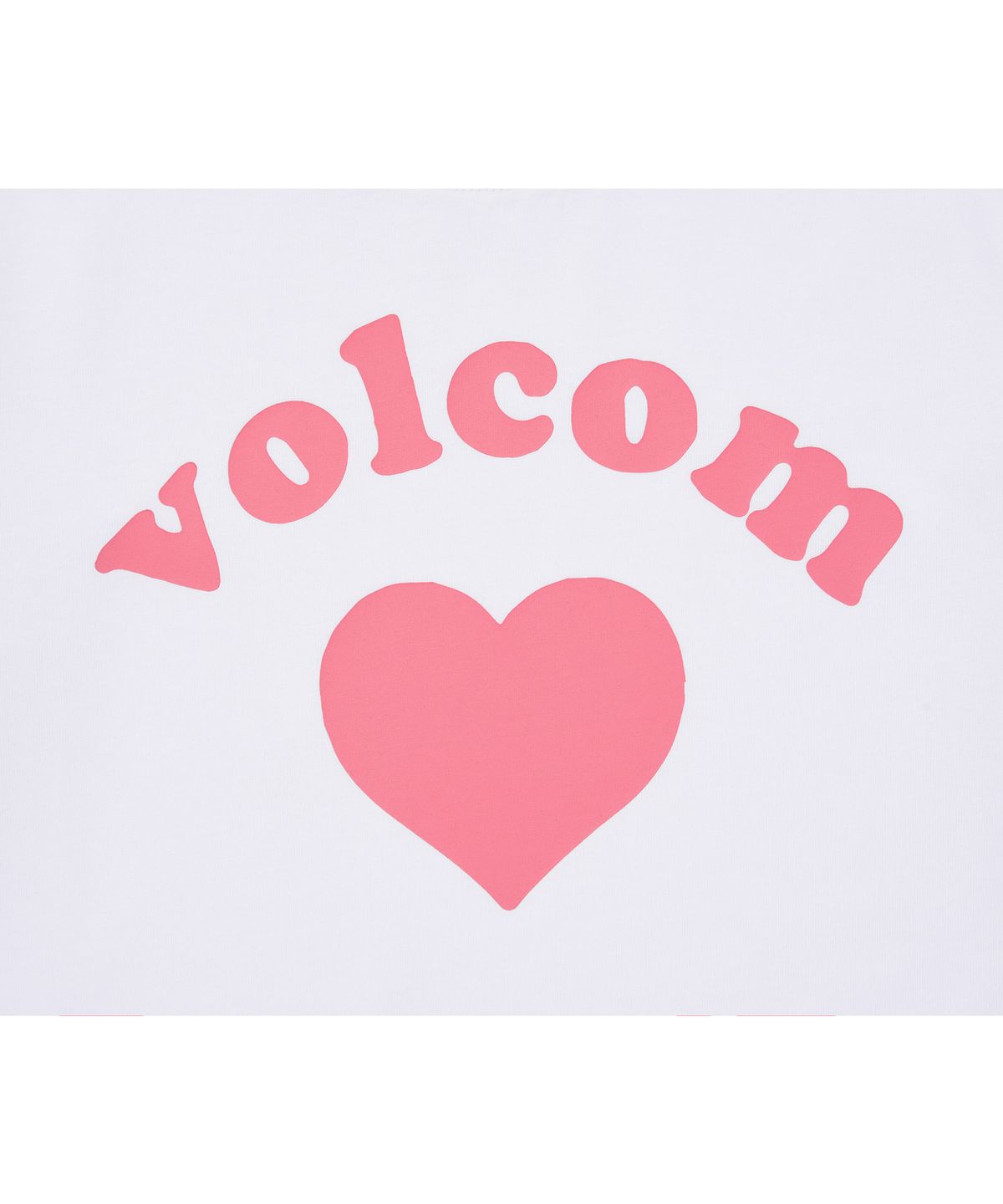 볼컴(VOLCOM) 하트 크롭 반팔 티셔츠(화이트)