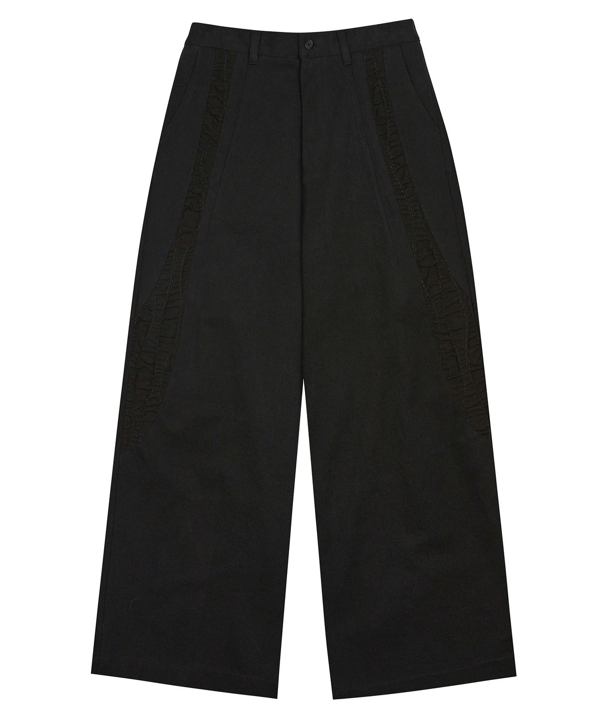 러브이즈트루(LUVISTRUE) PY CURVED WIDE PANTS(BLACK)