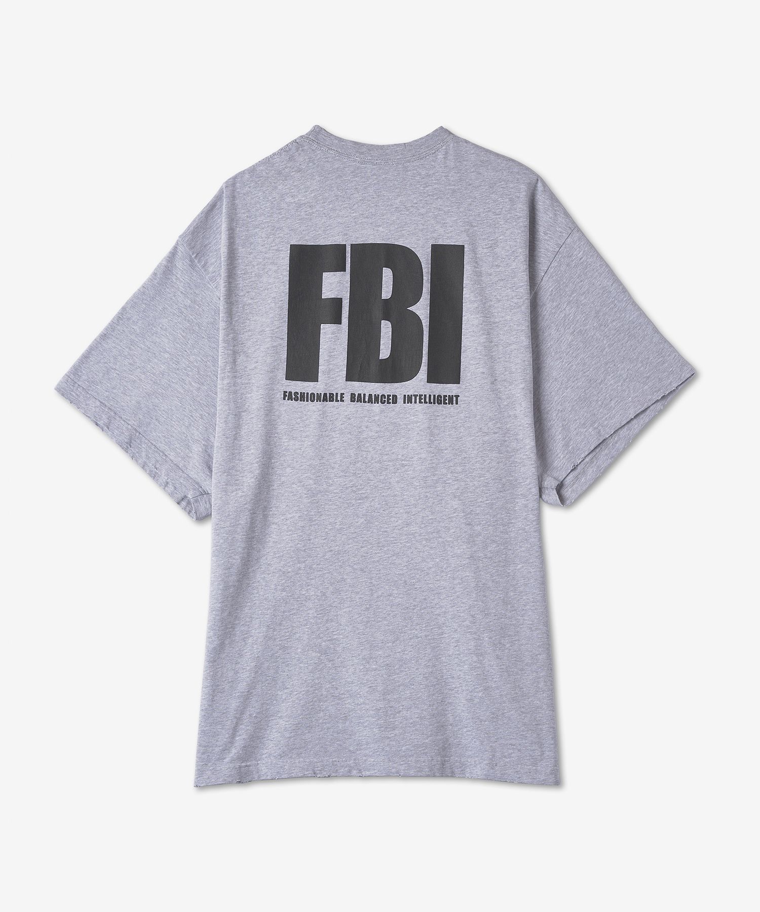 Tシャツ・カットソー *BALENCIAGA* FBI Logo Print Short Sleeve T-Shirt Gray 681314 MUSINSA | BALENCIAGA FBI Logo Print Short Sleeve T-Shirt