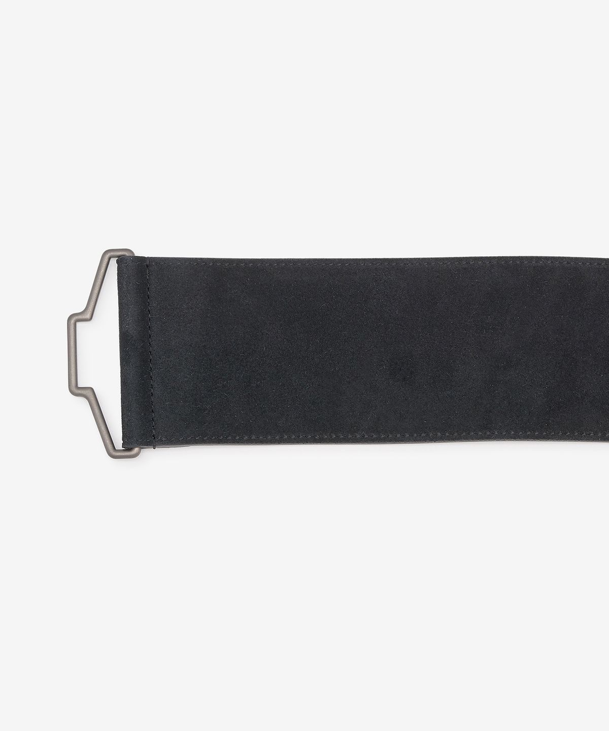 생로랑(SAINT LAURENT) 버터플라이 스웨이드 버클 벨트 - 블랙 / 669873C0X0X1000