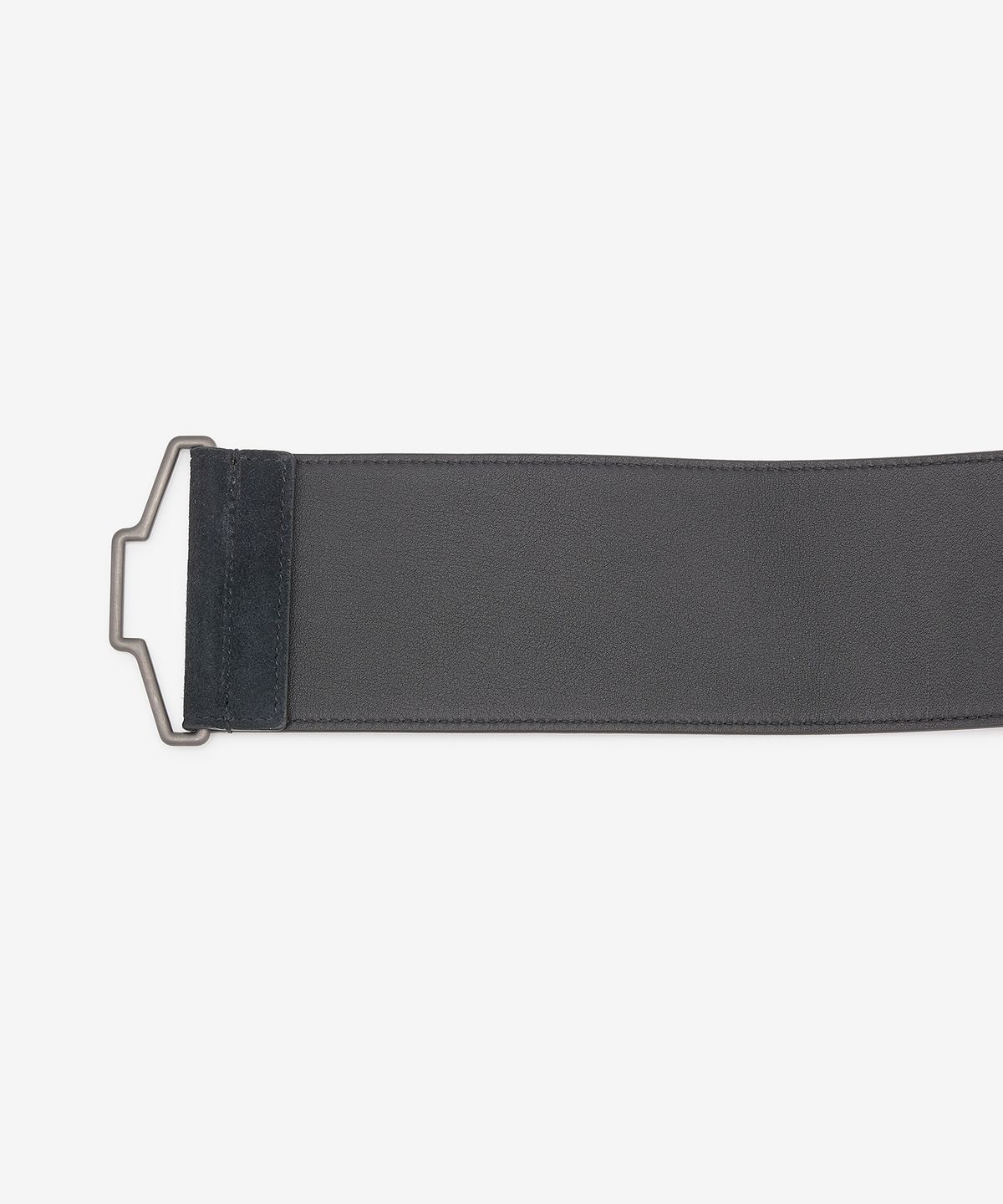 생로랑(SAINT LAURENT) 버터플라이 스웨이드 버클 벨트 - 블랙 / 669873C0X0X1000