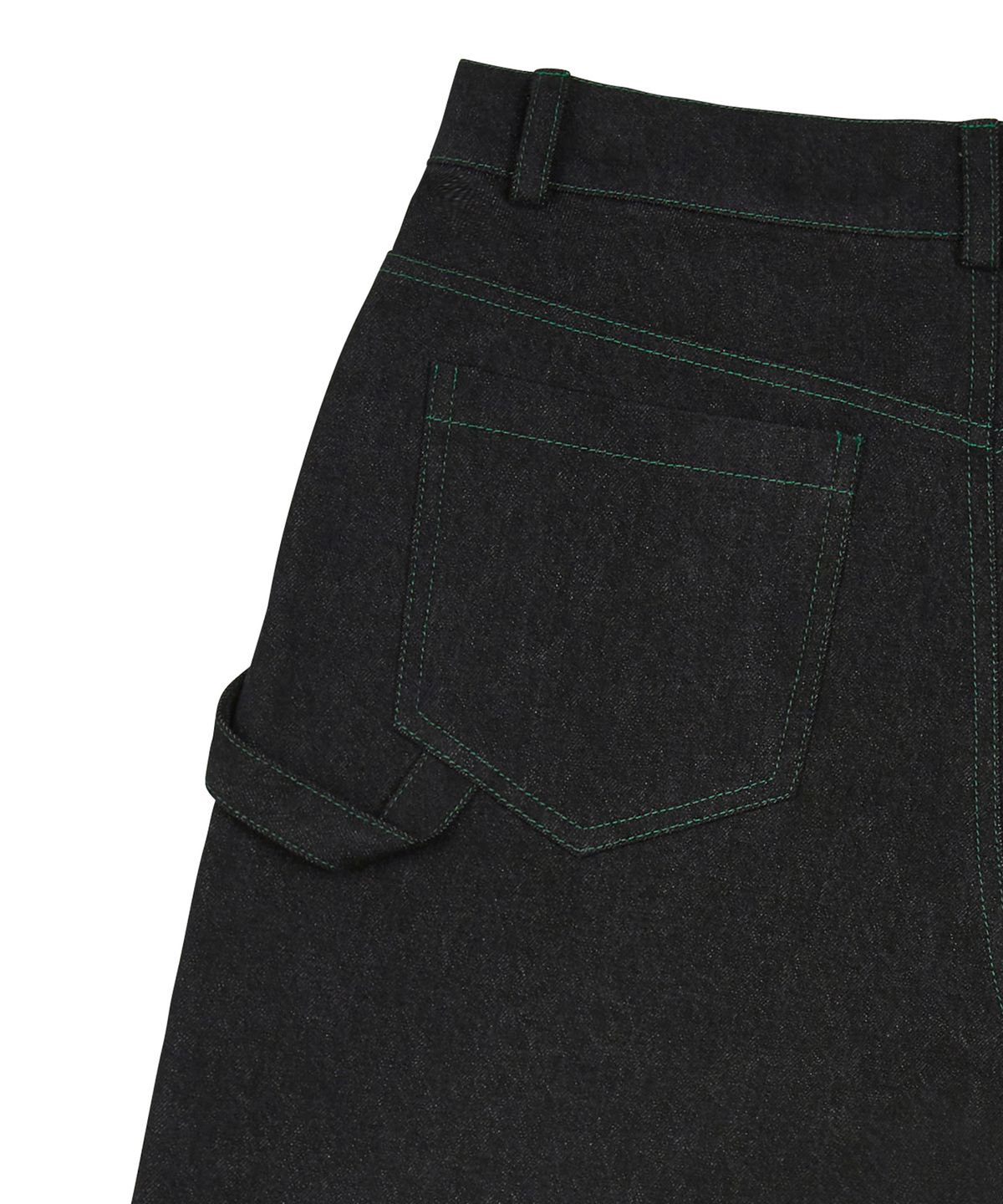 러브이즈트루(LUVISTRUE) PY DENIM CARPENTER SHORTS(BLACK)