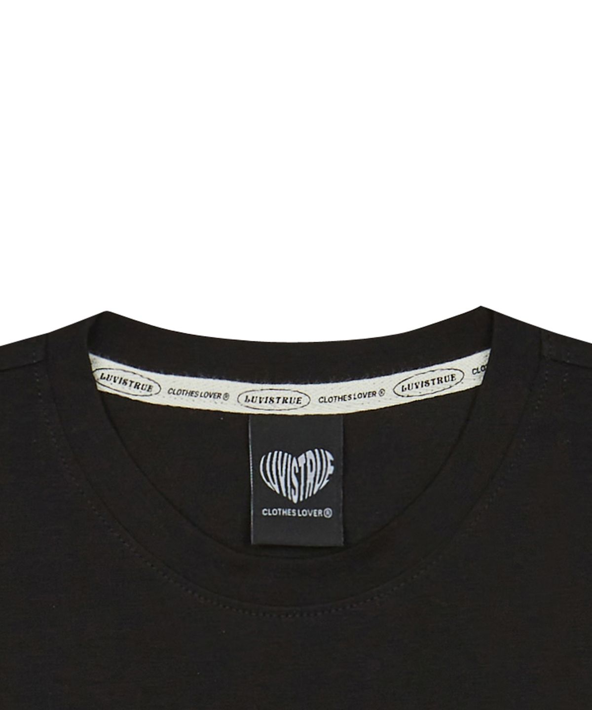 러브이즈트루(LUVISTRUE) PY L LOGO HOTFIX TEE(BLACK)