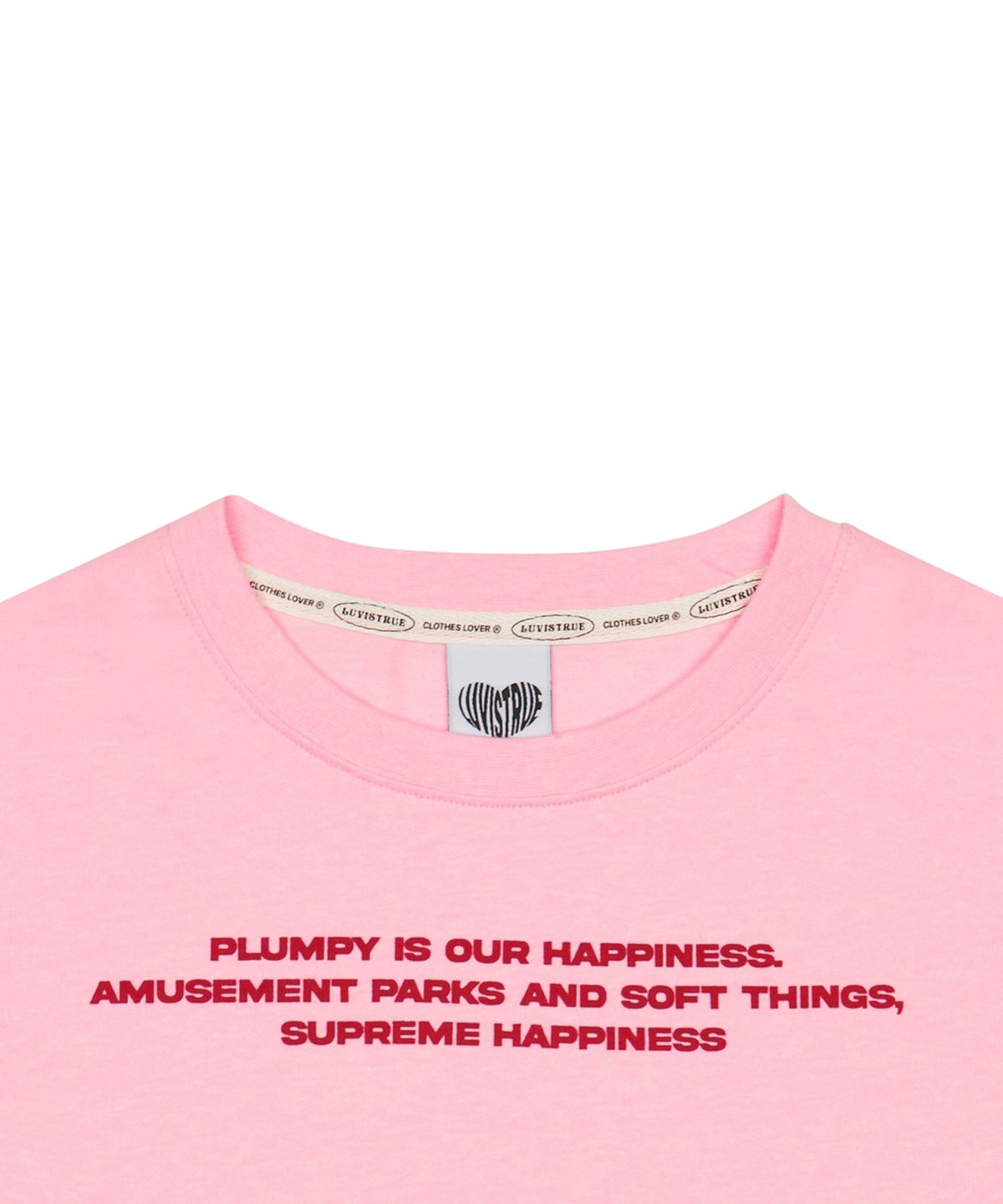 러브이즈트루(LUVISTRUE) PY LETTERING TEE(BABY PINK)