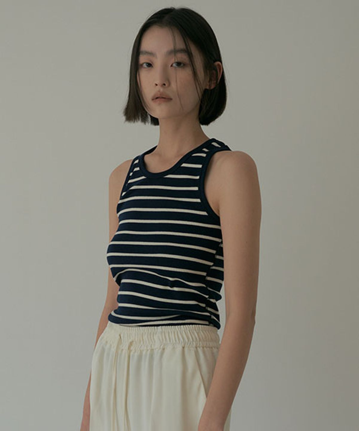 링서울(LINGSEOUL) stripe sleeveless-navy