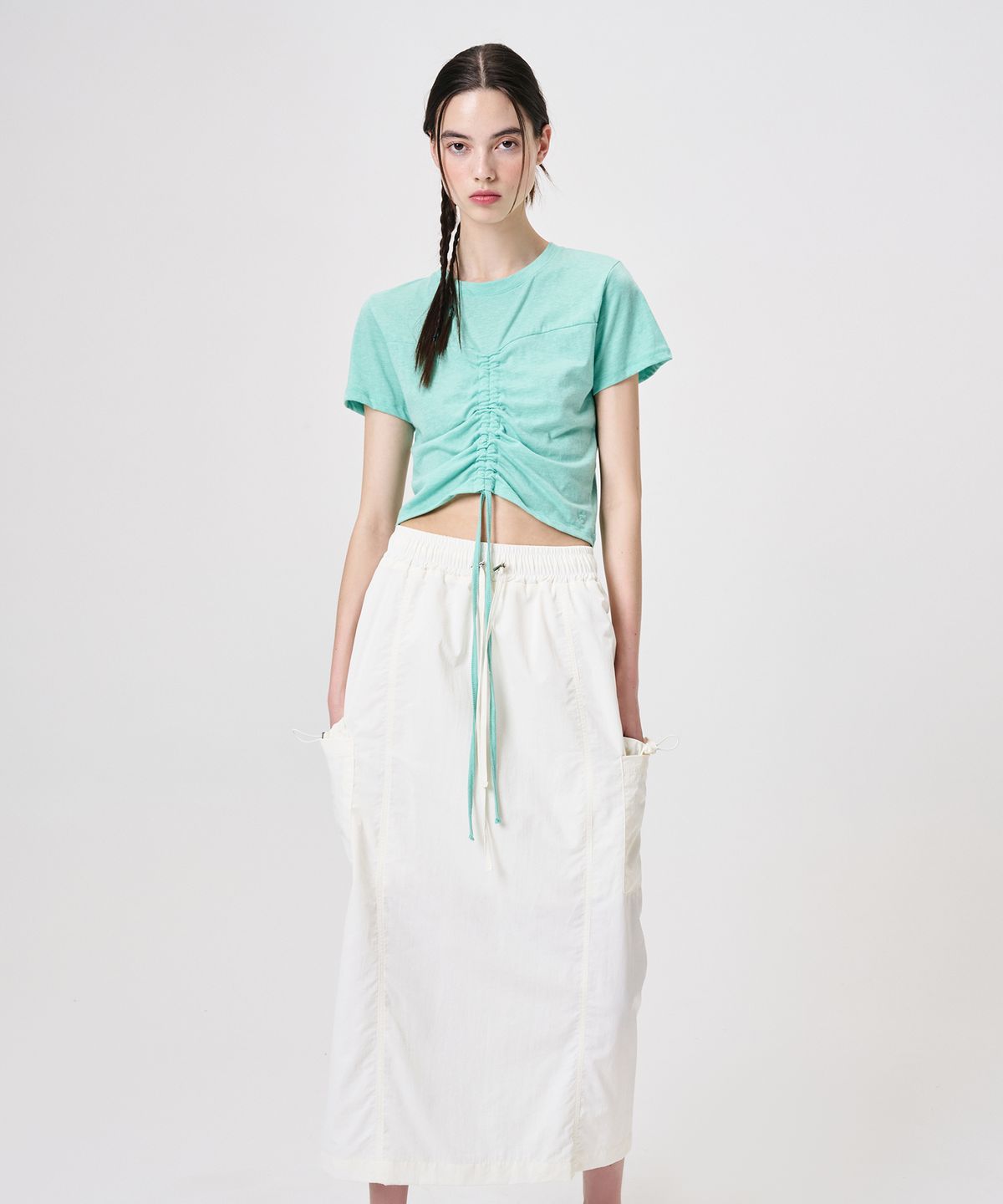 에트몽(ETMON) Heart String T-Shirt, Green