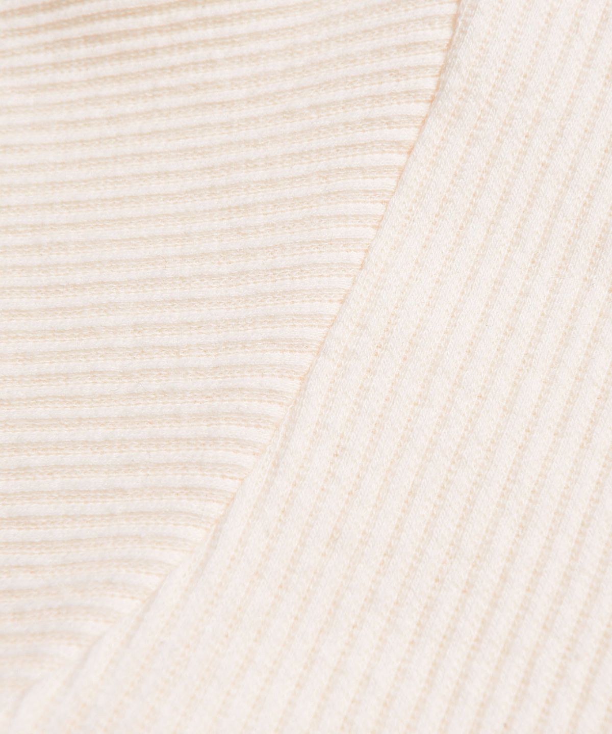 피스메이커(PIECE MAKER) RIBBED CONTRAST CROP TEE (CREAM)