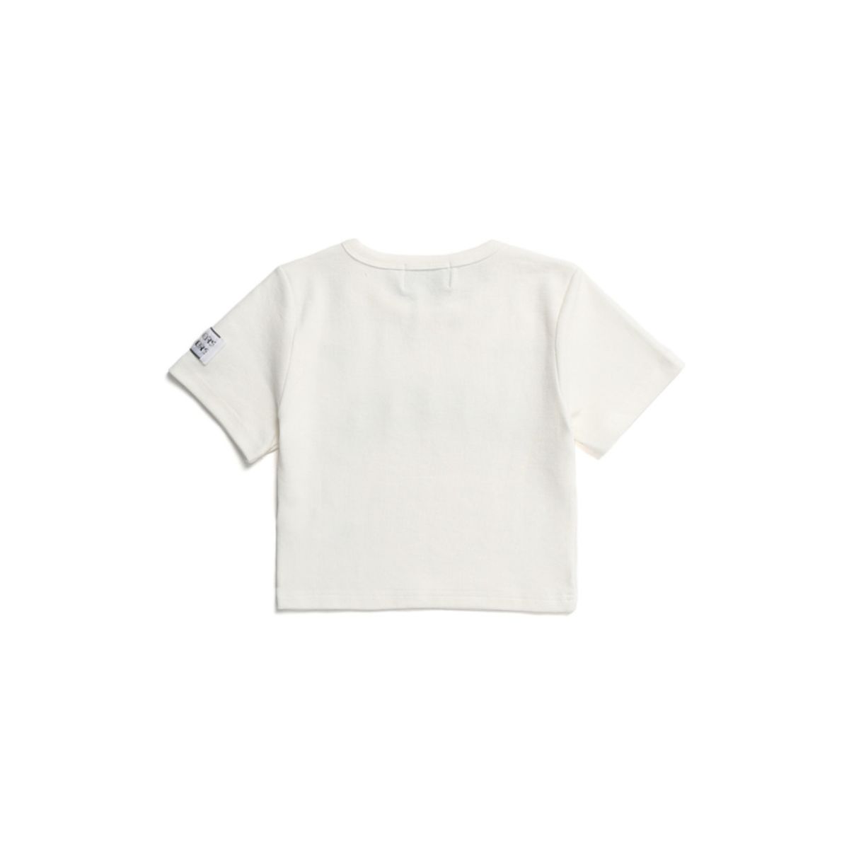 일레딧(ILLEDIT) FLOWER ARTWORK CROP TOP WHITEBLACK