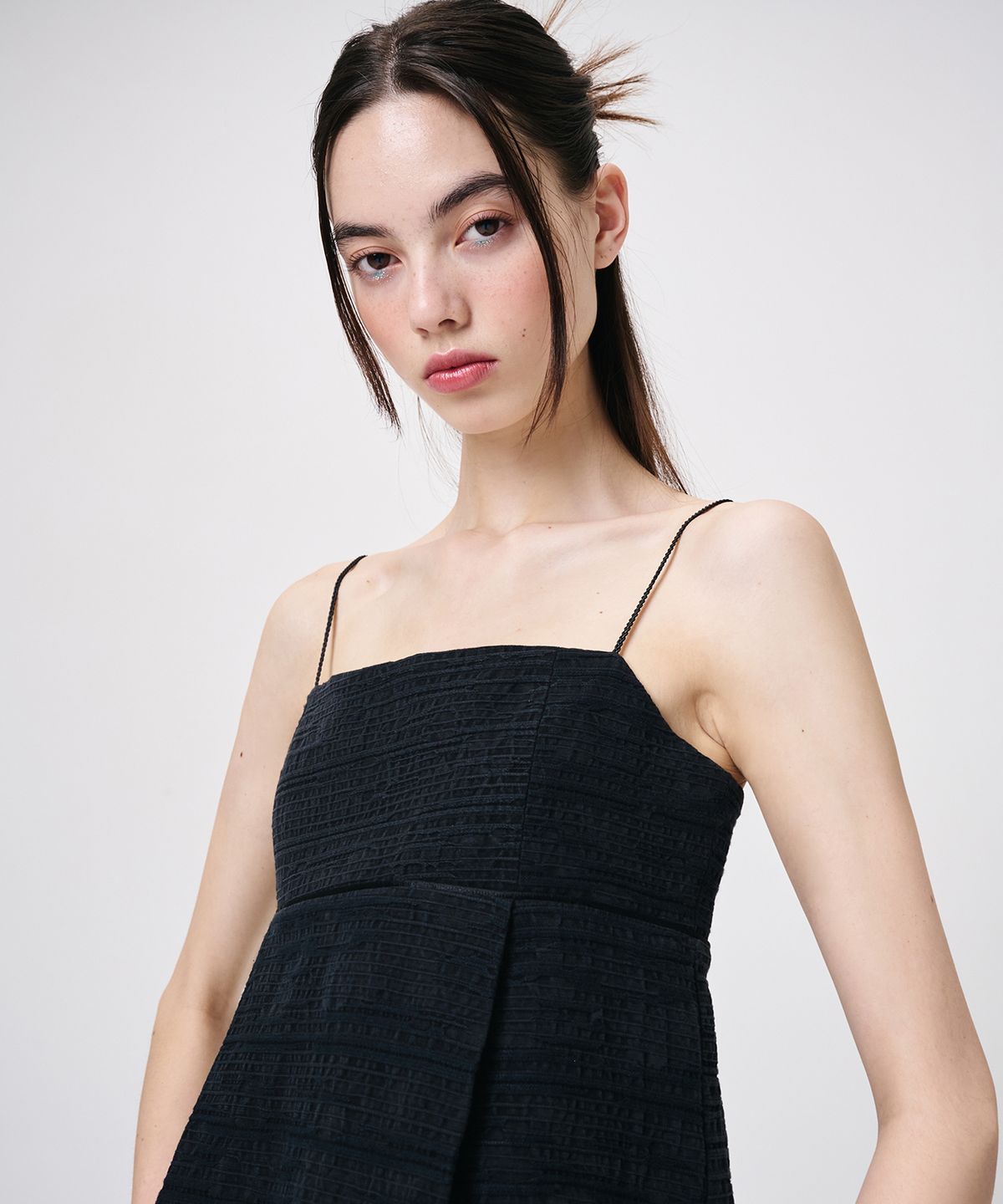 에트몽(ETMON) Linen Sleeveless Blouse, Black