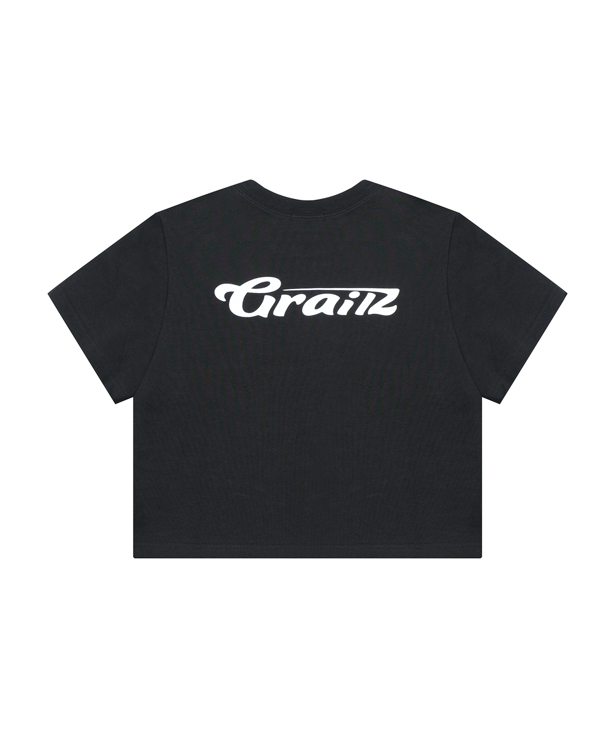 그레일즈(GRAILZ) OVAL LOGO CROP T-SHIRTS [BLACK]