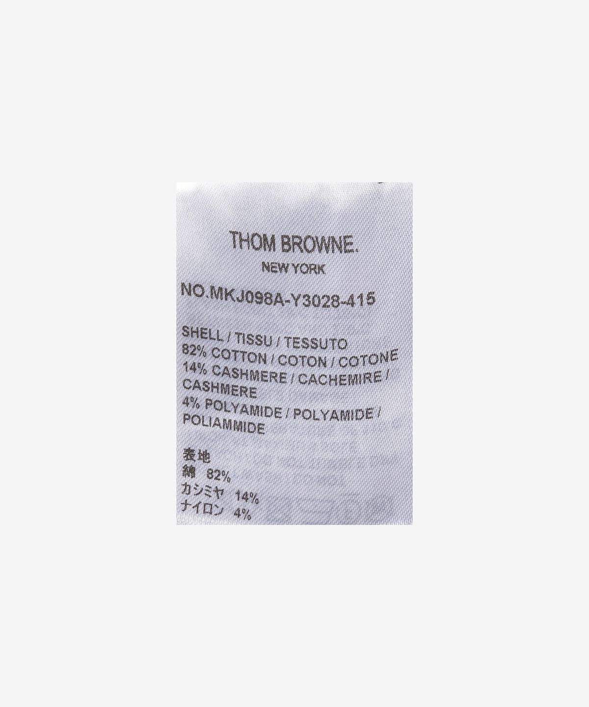 톰 브라운(THOM BROWNE) 4 바 폴로 카라 코트 - 네이비 / MKJ098AY3028415
