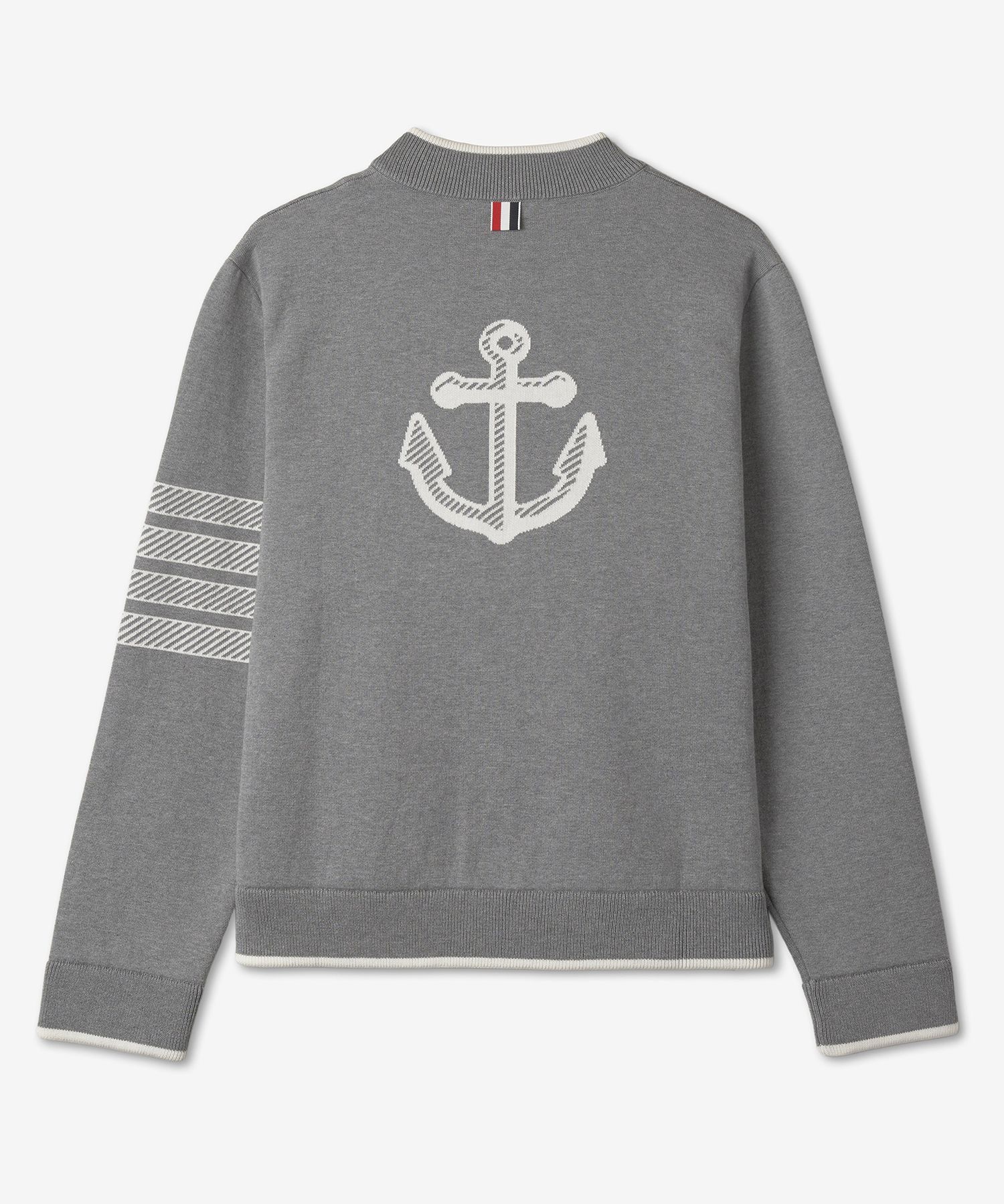 新品KOE×THOM BROWNE コラボZIP-FRONT BARRACUDA Classic Loopback 4 Bar Full Zip Hoodie | Thom Browne