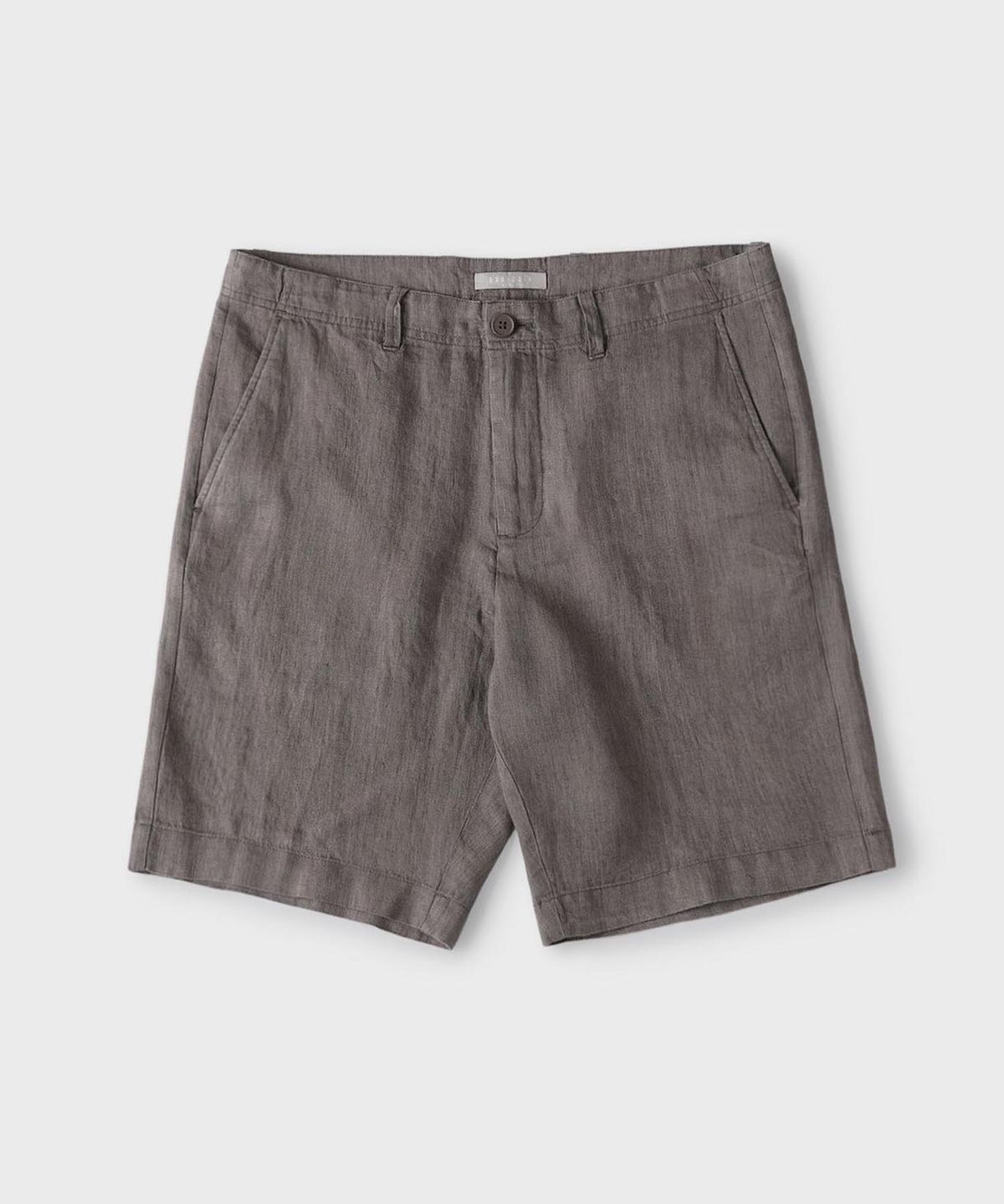 빠니깔레(PANICALE) 브라운 스트레이트 리넨 쇼츠