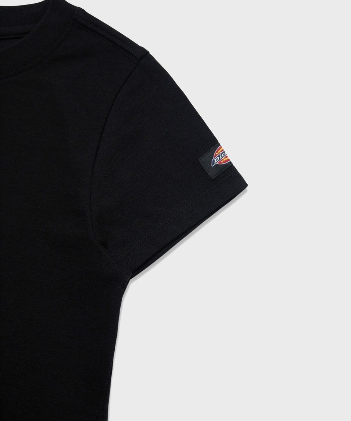 디키즈(DICKIES) 오리지널 로고 크롭 티셔츠 Black