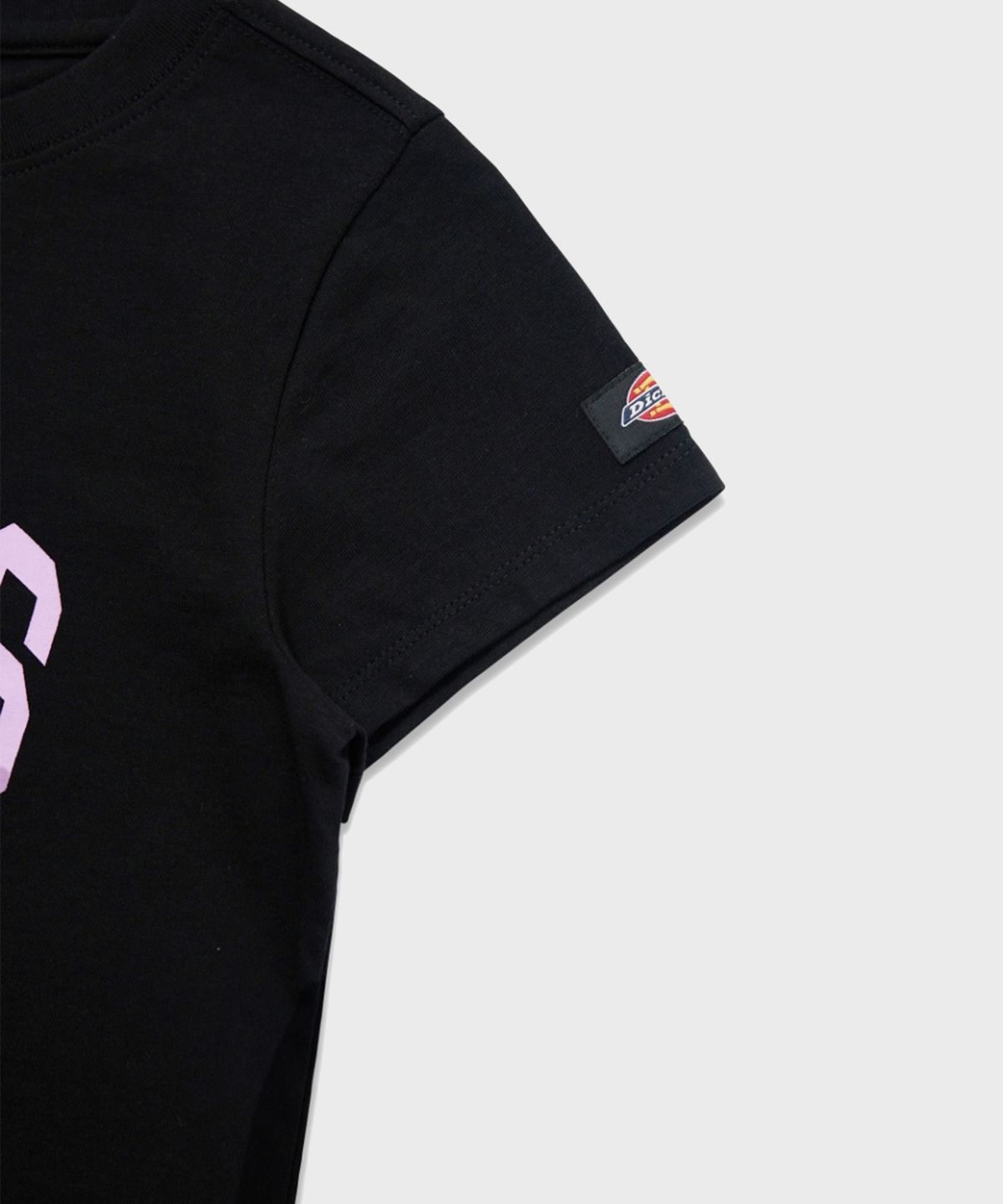 디키즈(DICKIES) 아치 로고 크롭 티셔츠 Black