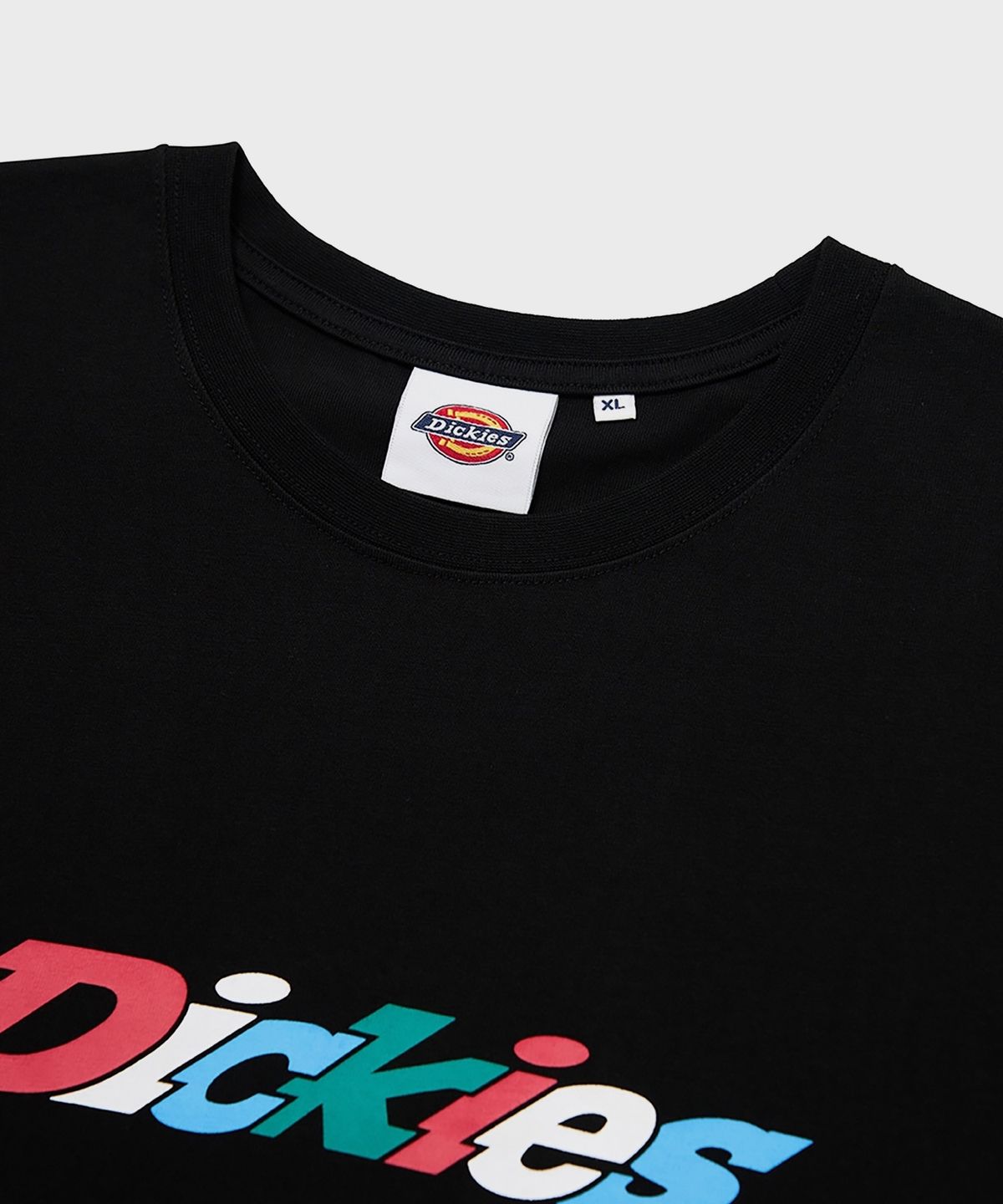 디키즈(DICKIES) 컬러 로고 티셔츠 Black