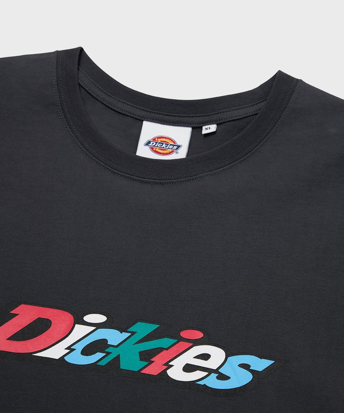디키즈(DICKIES) 컬러 로고 티셔츠 Charcoal