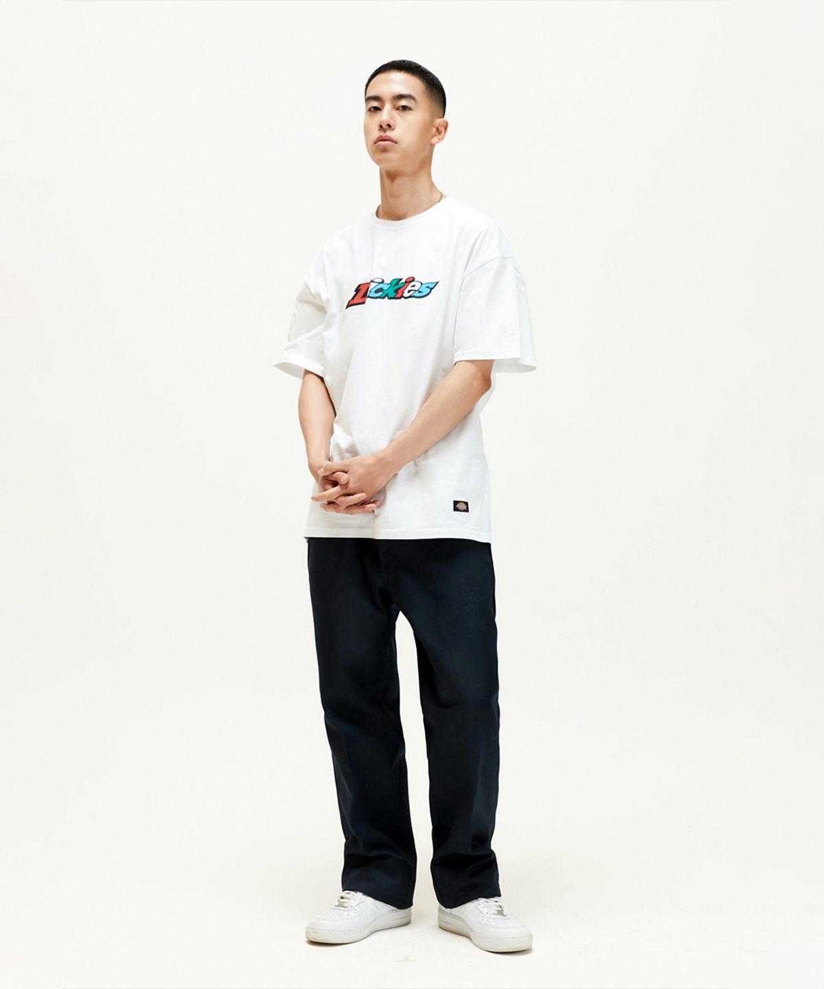 디키즈(DICKIES) 컬러 로고 티셔츠 White