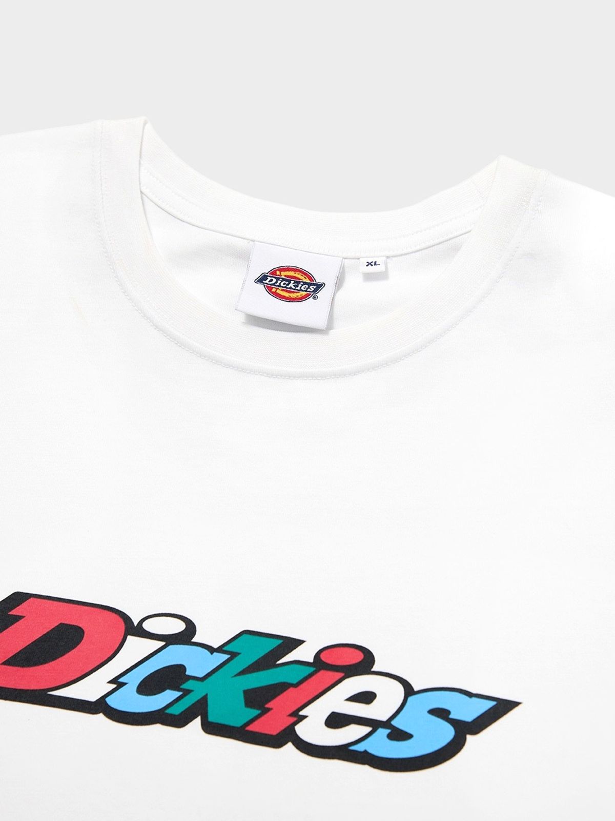 디키즈(DICKIES) 컬러 로고 티셔츠 White