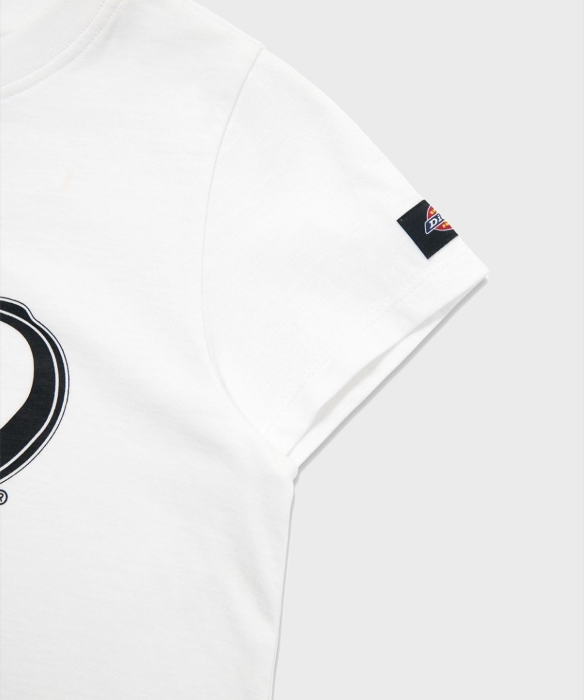 디키즈(DICKIES) 플레임 D 크롭 티셔츠 White