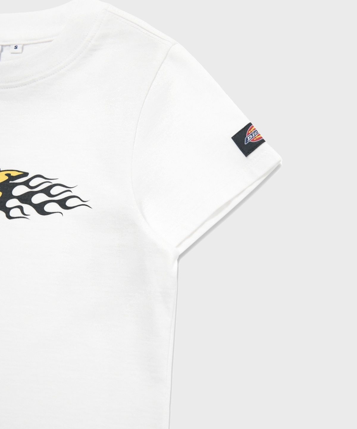 디키즈(DICKIES) 플레임 1922 크롭 티셔츠 White