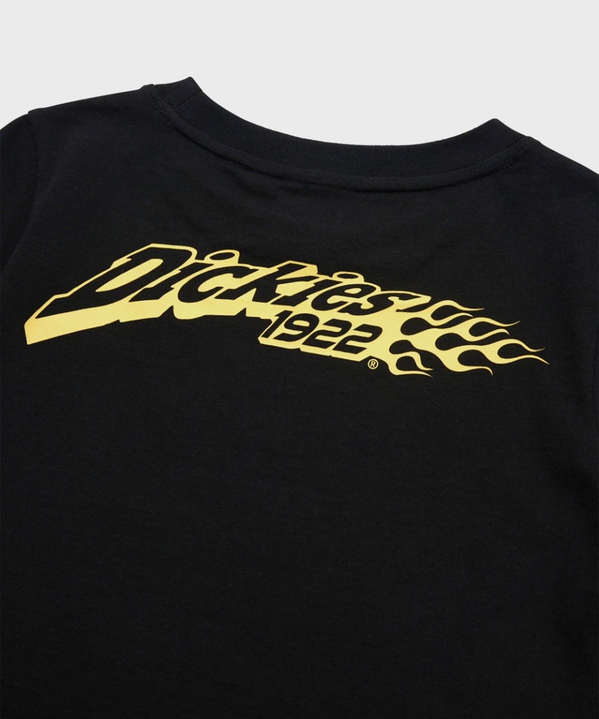 디키즈(DICKIES) 미니 플레임 D 크롭 티셔츠 Black
