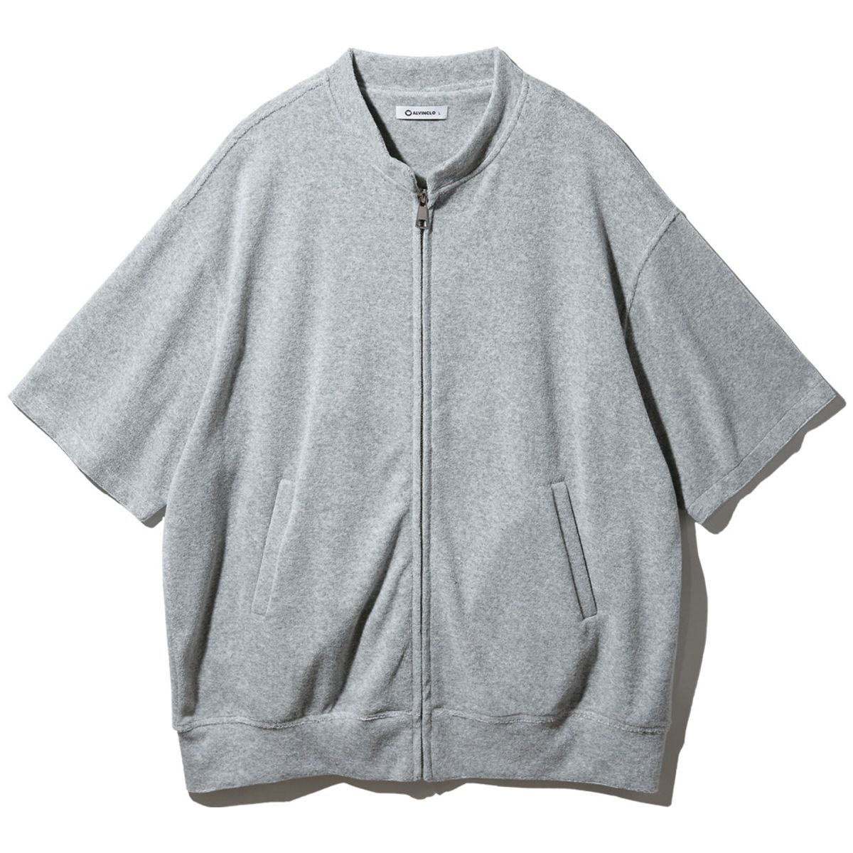앨빈클로(ALVINCLO) 무지 테리 반팔 집업 DLX4602 (4 COLOR)
