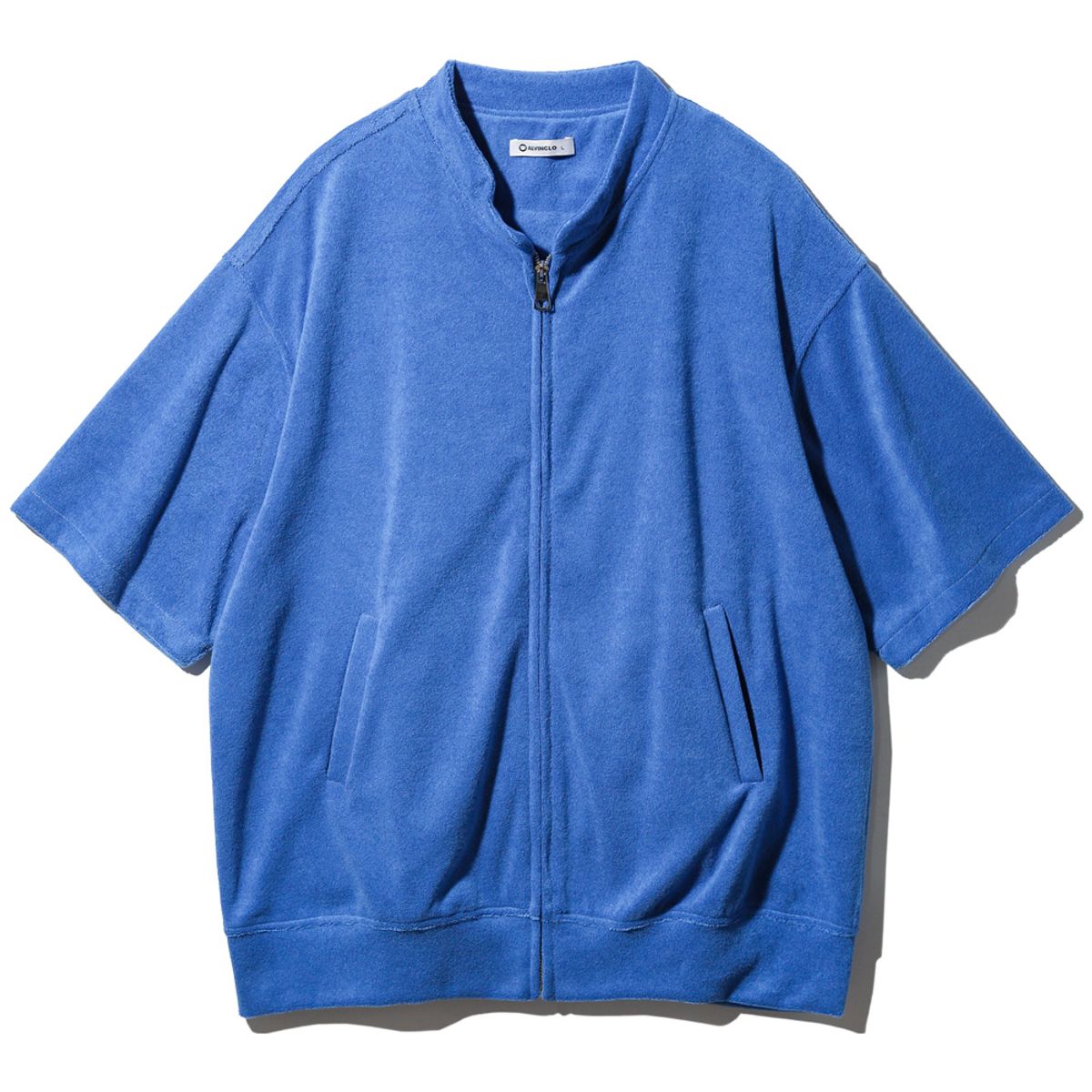 앨빈클로(ALVINCLO) 무지 테리 반팔 집업 DLX4602 (4 COLOR)