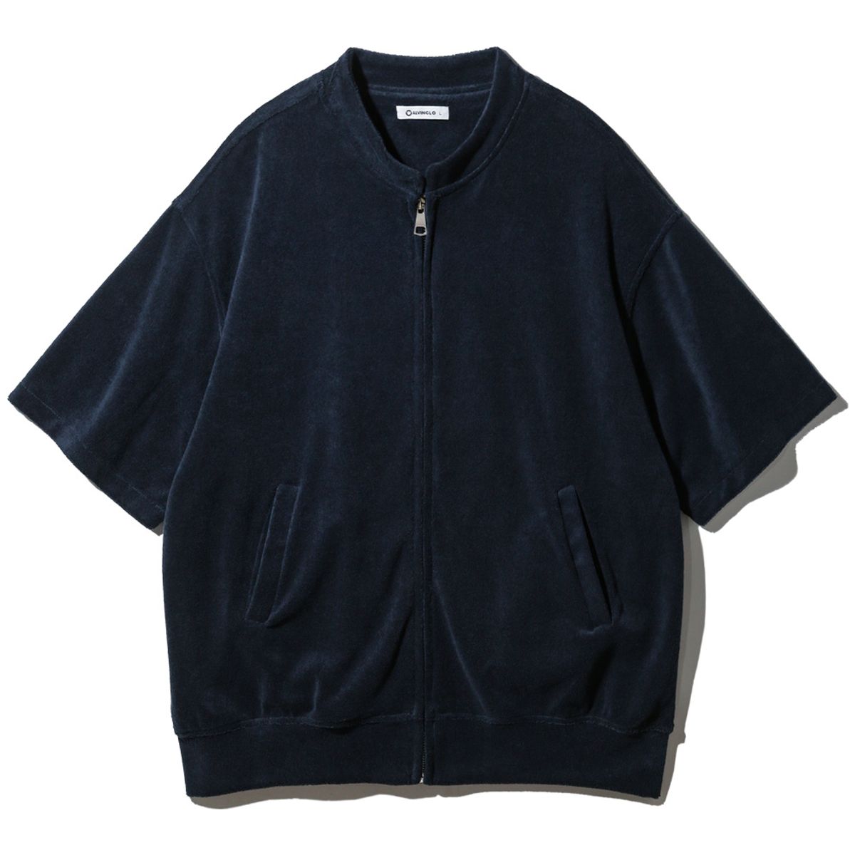 앨빈클로(ALVINCLO) 무지 테리 반팔 집업 DLX4602 (4 COLOR)