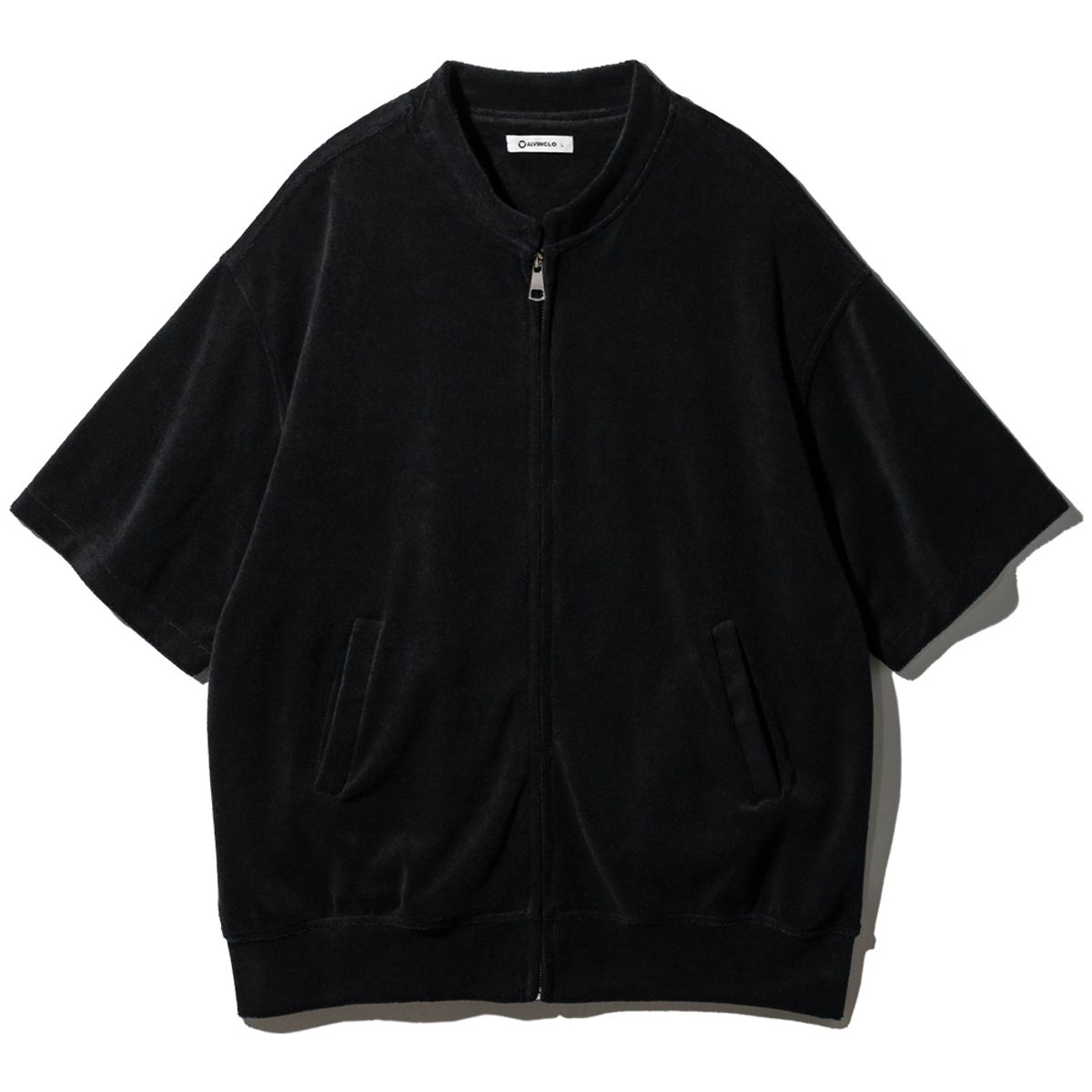 앨빈클로(ALVINCLO) 무지 테리 반팔 집업 DLX4602 (4 COLOR)