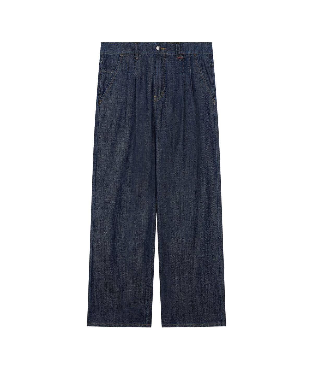 포트너스(FOTTNERS) Light Two Tuck Wide Jeans (Raw Indigo)