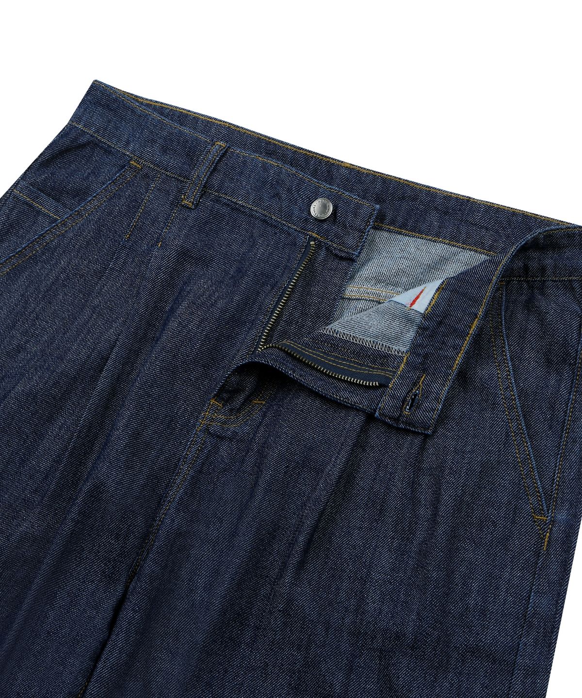 포트너스(FOTTNERS) Light Two Tuck Wide Jeans (Raw Indigo)