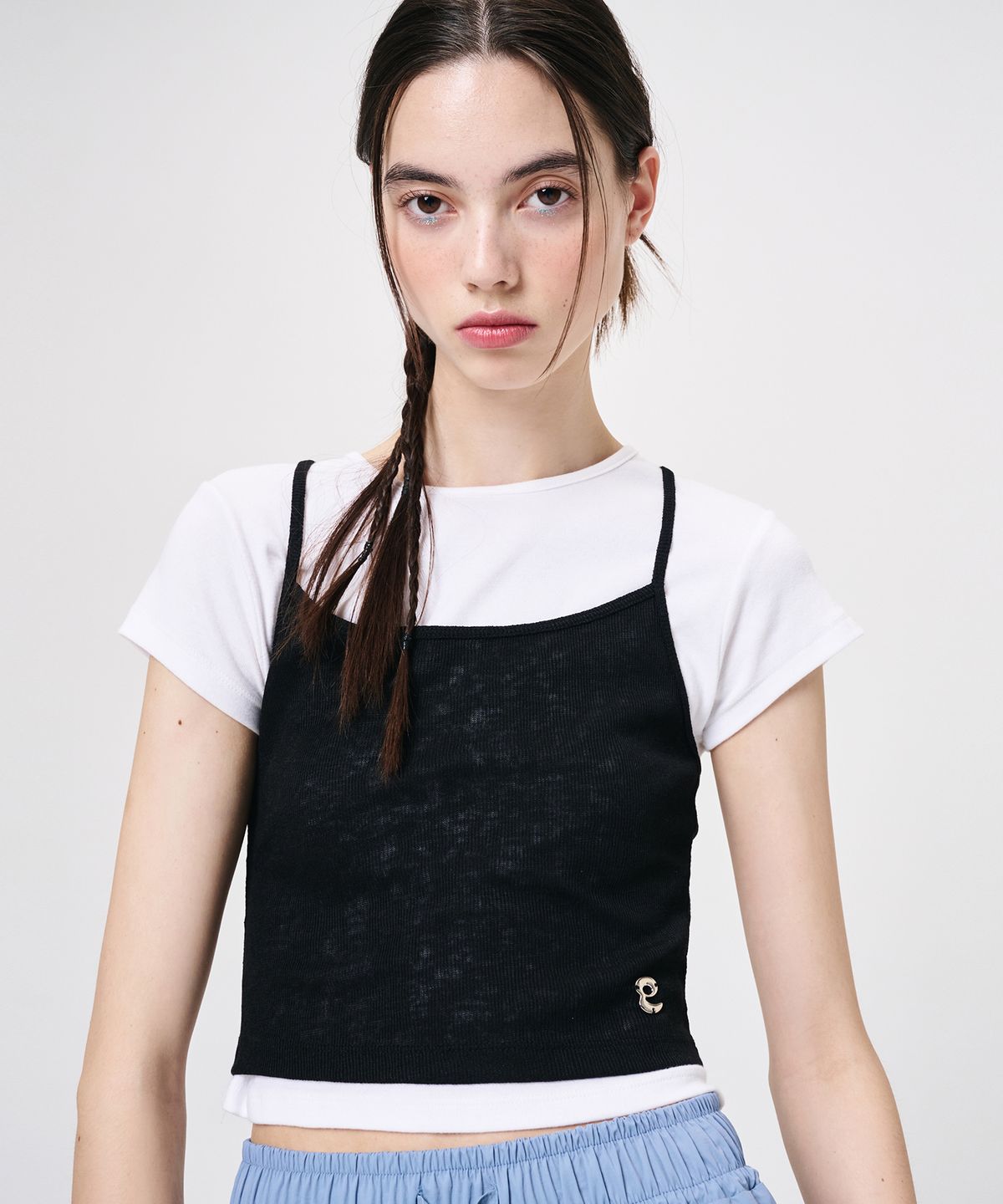 에트몽(ETMON) Back Strap Sleeveless Top, Black