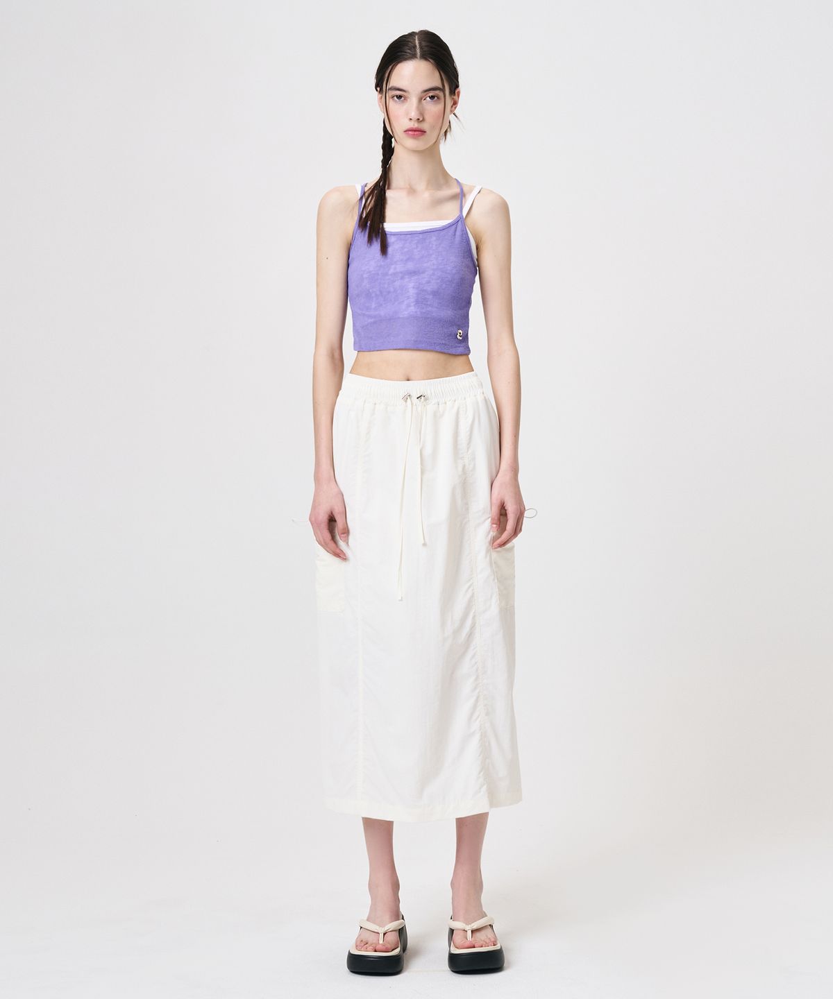 에트몽(ETMON) Back Strap Sleeveless Top, Violet