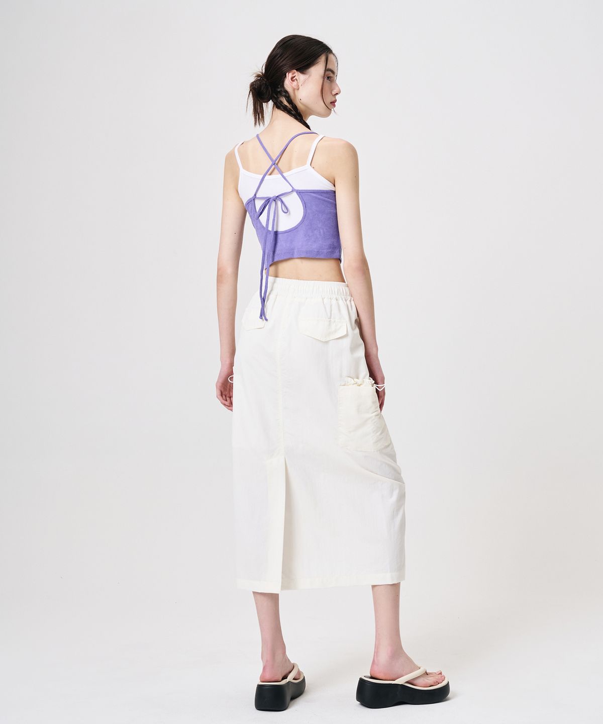 에트몽(ETMON) Back Strap Sleeveless Top, Violet