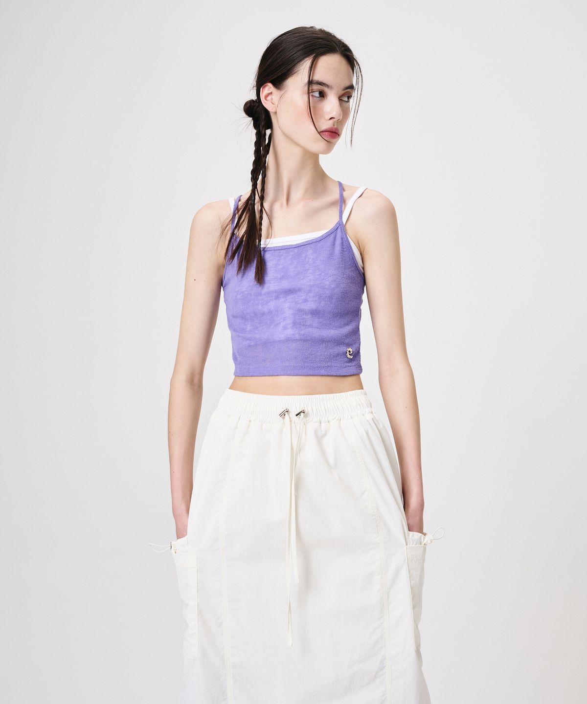 에트몽(ETMON) Back Strap Sleeveless Top, Violet