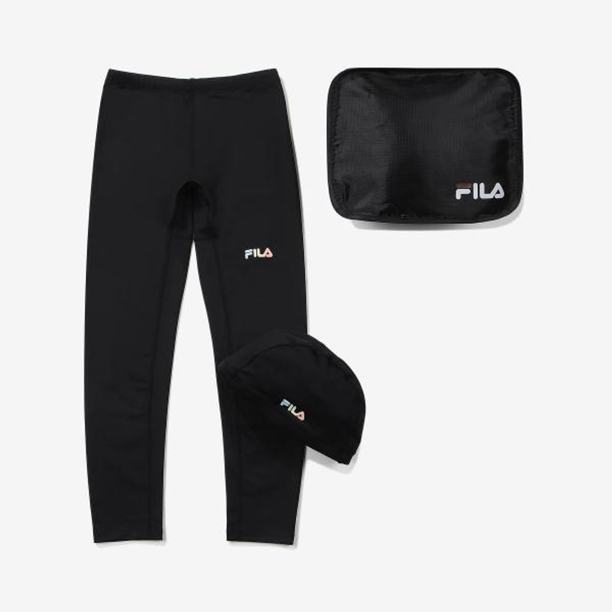 휠라 키즈(FILA KIDS) 아쿠아 9부 레깅스(FK2RPF2A01XBLK)