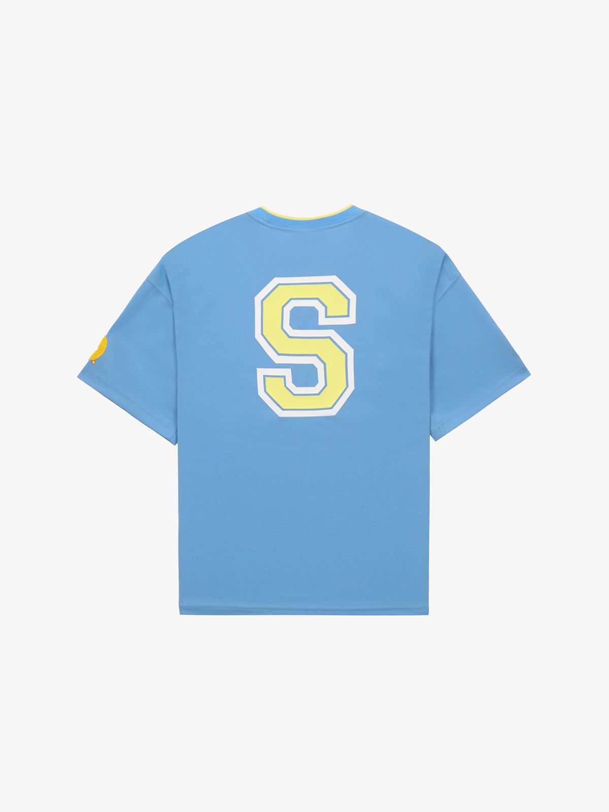 수프라(SUPRA) 로고 오버핏 스포츠 저지 반팔 티셔츠(BLUE)