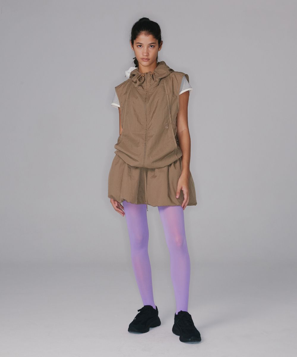 【韓国UBEIGE ユーベイジ】Cream /Gray Nylon Pumpkin Skirt Cream Nylon Pumpkin Skirt | ファッション通販サイト NUGU