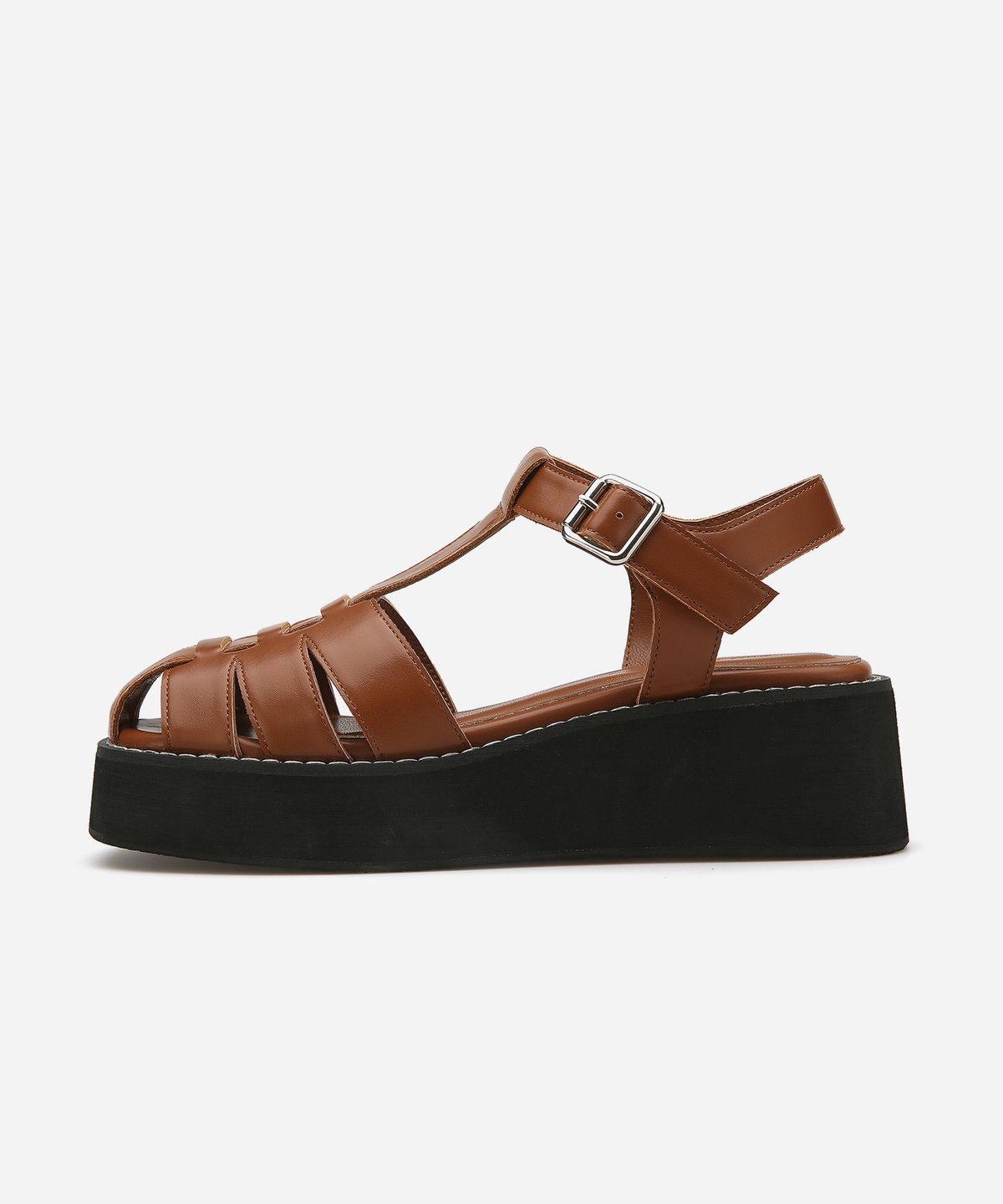 솔트앤초콜릿(SALT AND CHOCOLATE) 스티치 피셔맨 플랫폼 샌들 412324005 (5cm/3colors)