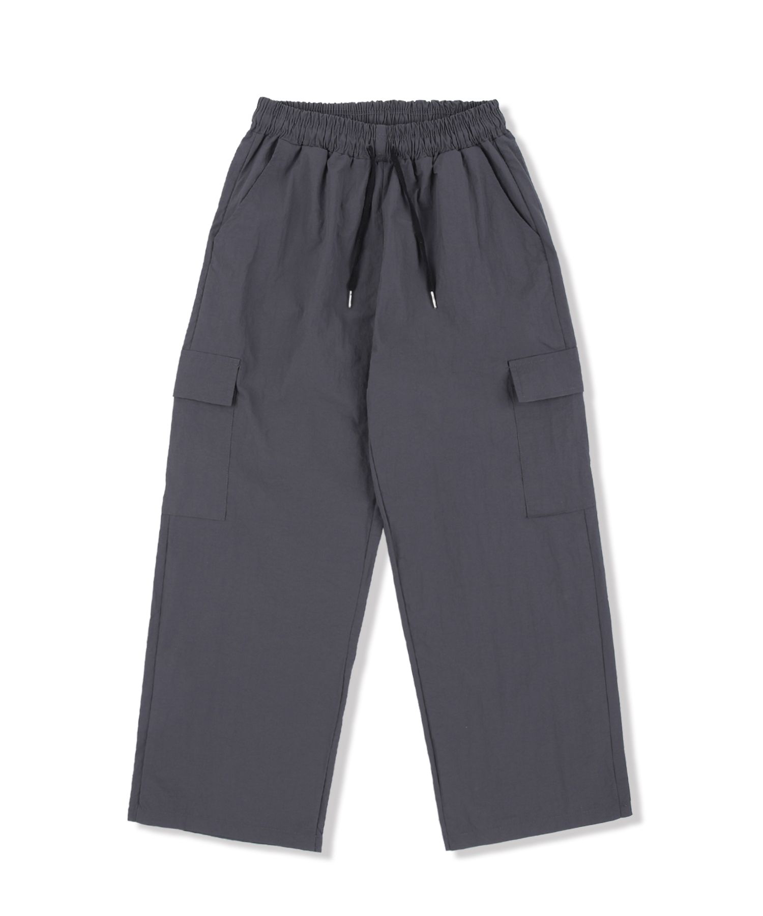 MUSINSA | NP STUDIO Nylon Wide Cargo Pants Charcoal