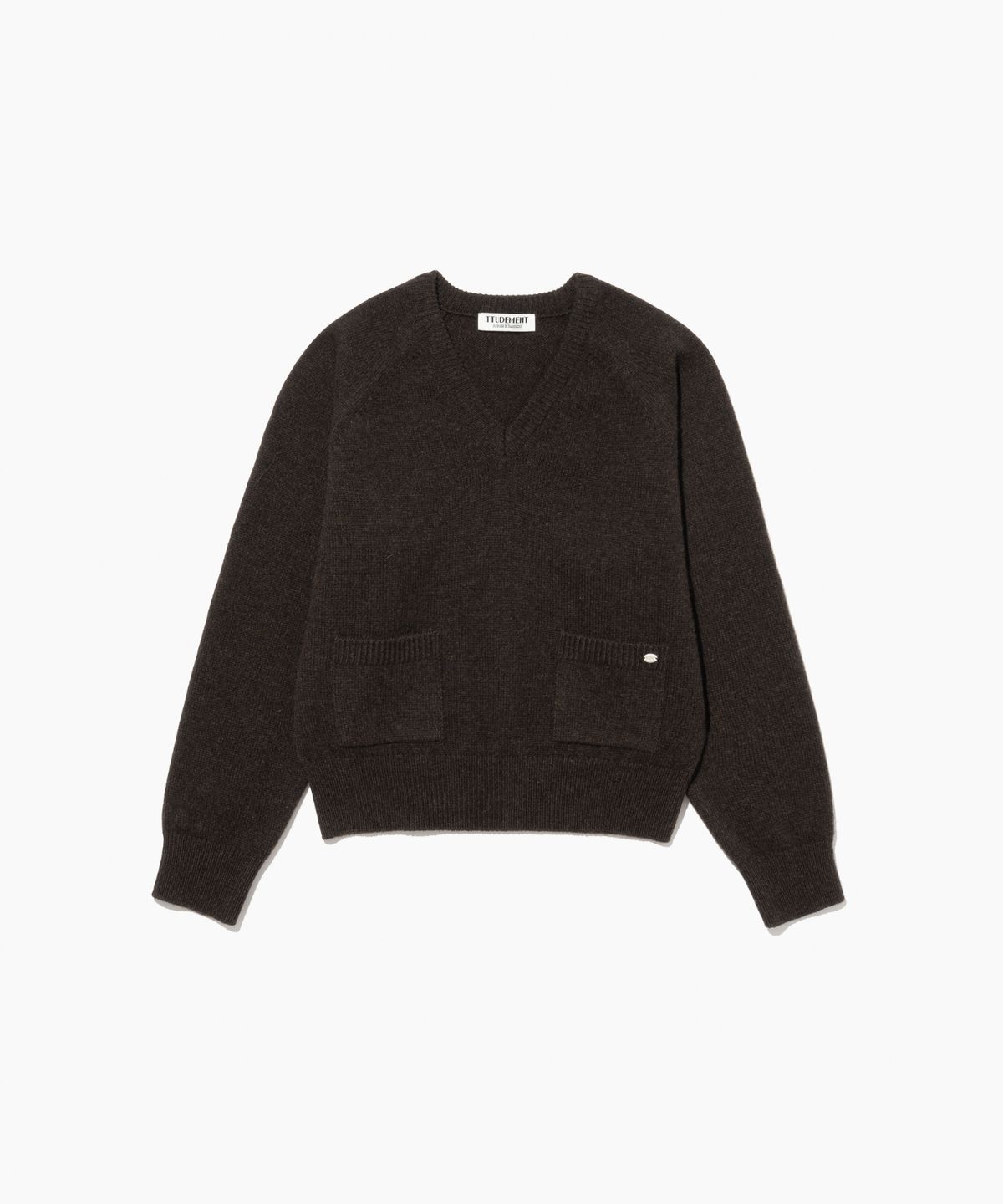 튜드먼트(TTUDEMENT) WOOL V-NECK KNIT PULLOVER BROWN