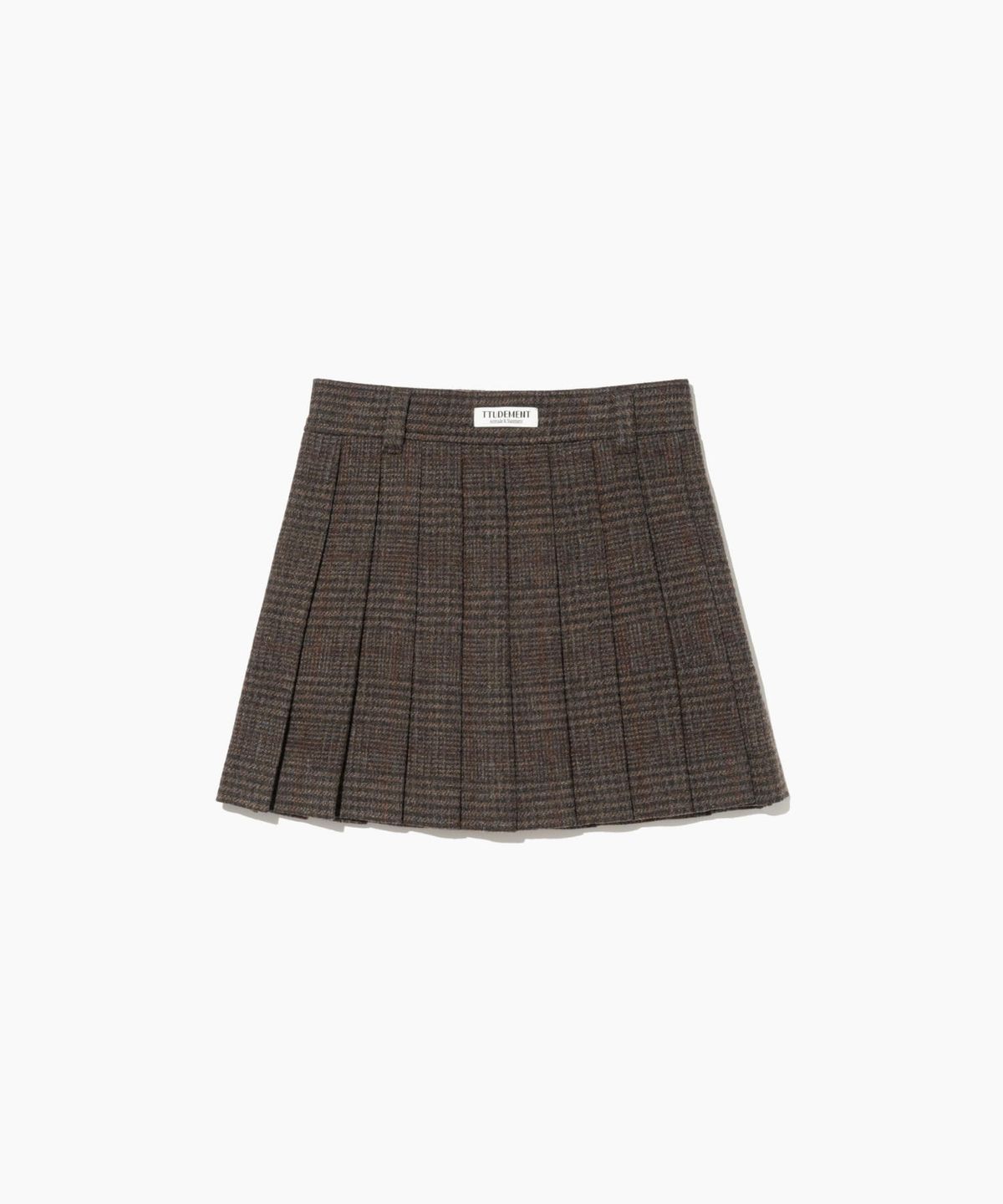 튜드먼트(TTUDEMENT) CLASSIC WOOL MINI SKIRT BROWN