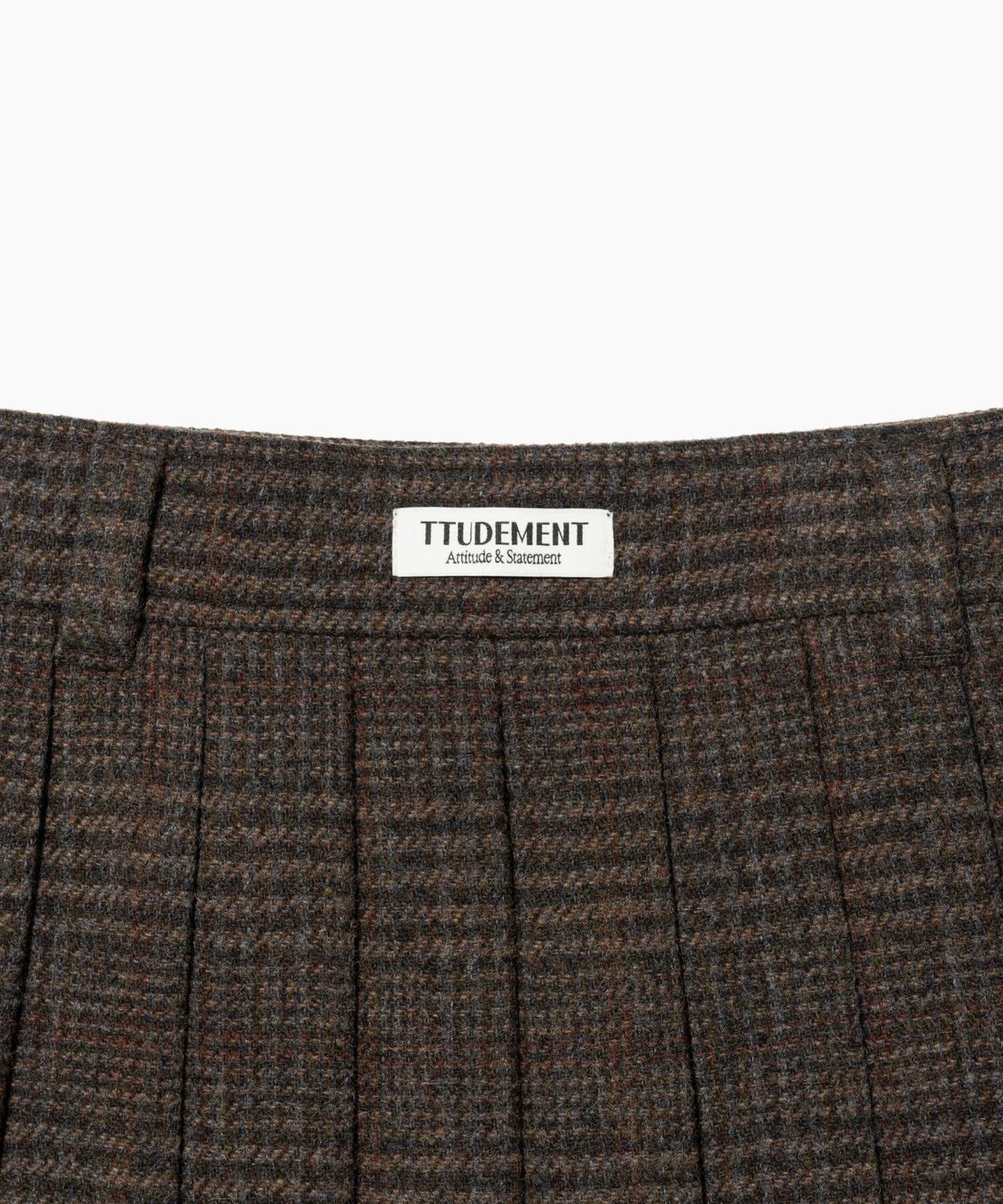 튜드먼트(TTUDEMENT) CLASSIC WOOL MINI SKIRT BROWN