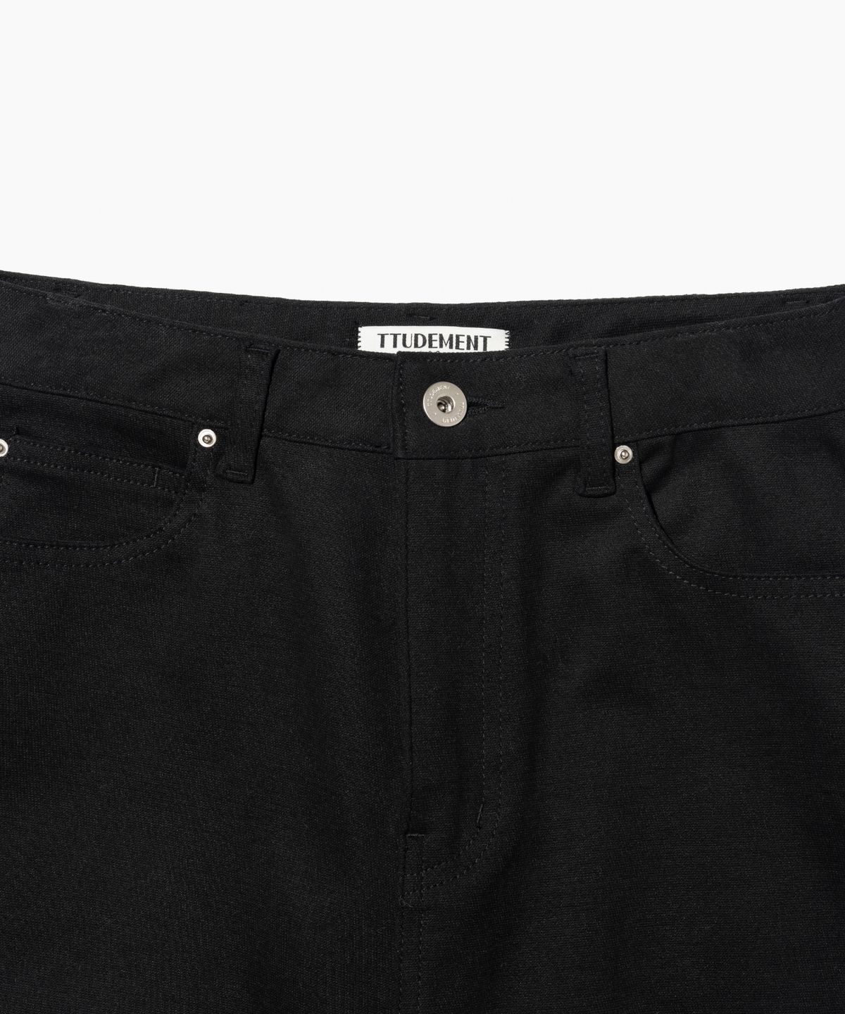 튜드먼트(TTUDEMENT) COTTON BOOTSCUT PANTS BLACK