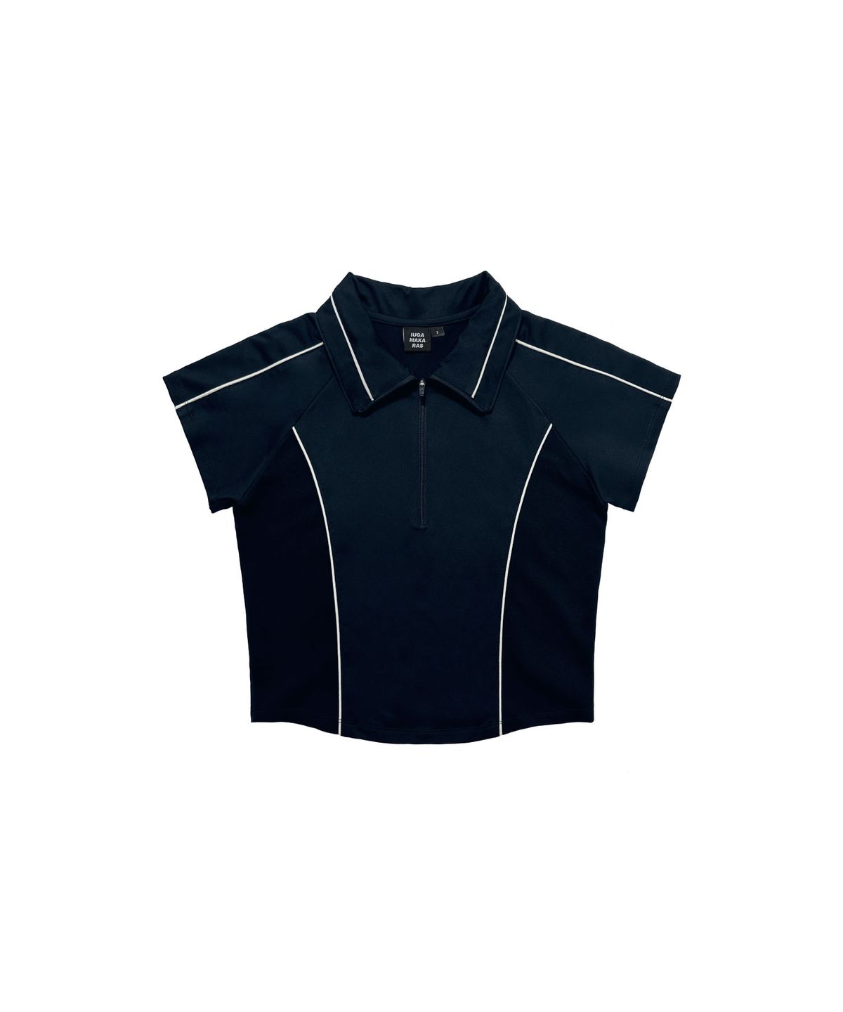 이우가마카라스(IUGAMAKARAS) Piping Half Zip-Up Jersey (Navy)