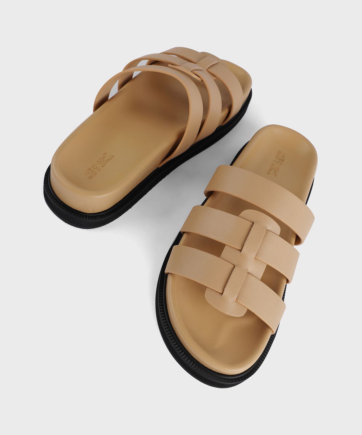 무드나잇(MOODNIGHT) ANTIGO Fisherman strappy slide slipper sandals - 3colors 피셔맨 플랫폼 슬라이드 슬리퍼