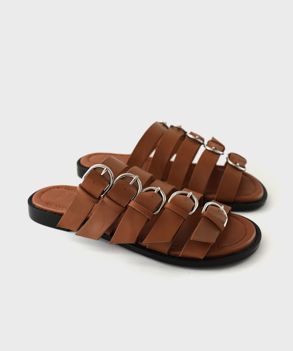 무드나잇(MOODNIGHT) MAVIS Belted strap slide sandal - 4colors 벨티드 슬라이드 슬리퍼 샌들