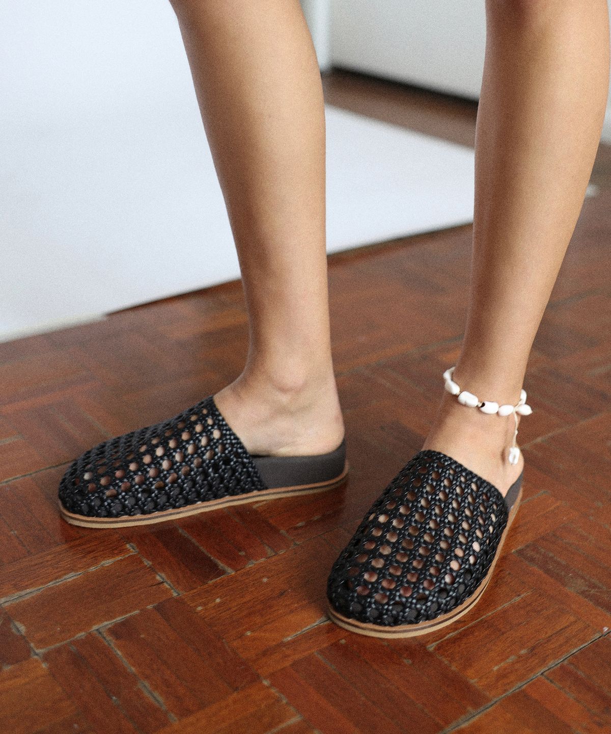 무드나잇(MOODNIGHT) CHICO Weaving platform slide sandals - 3colors 위빙 클로그 플랫폼 슬라이드 샌들